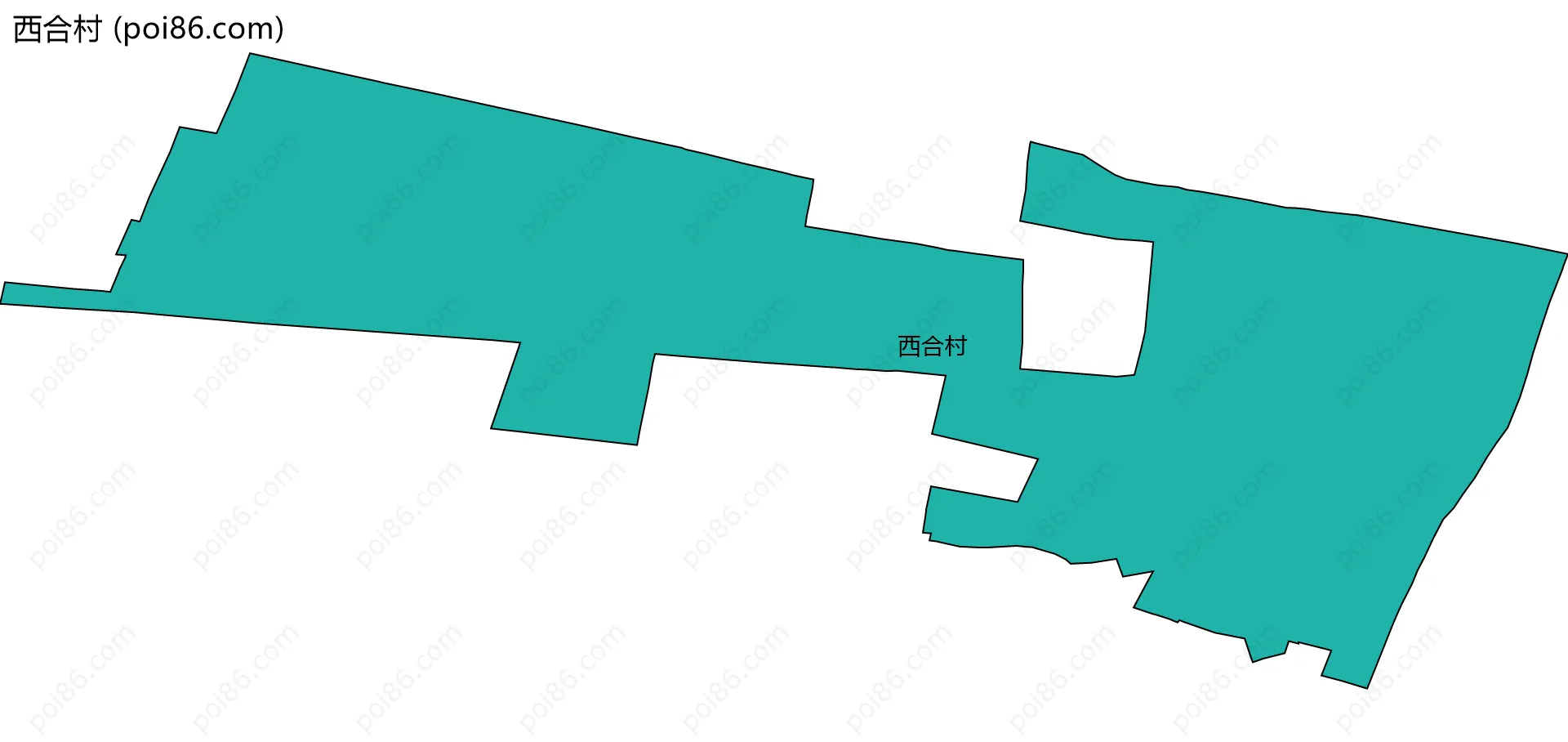 西合村边界地图