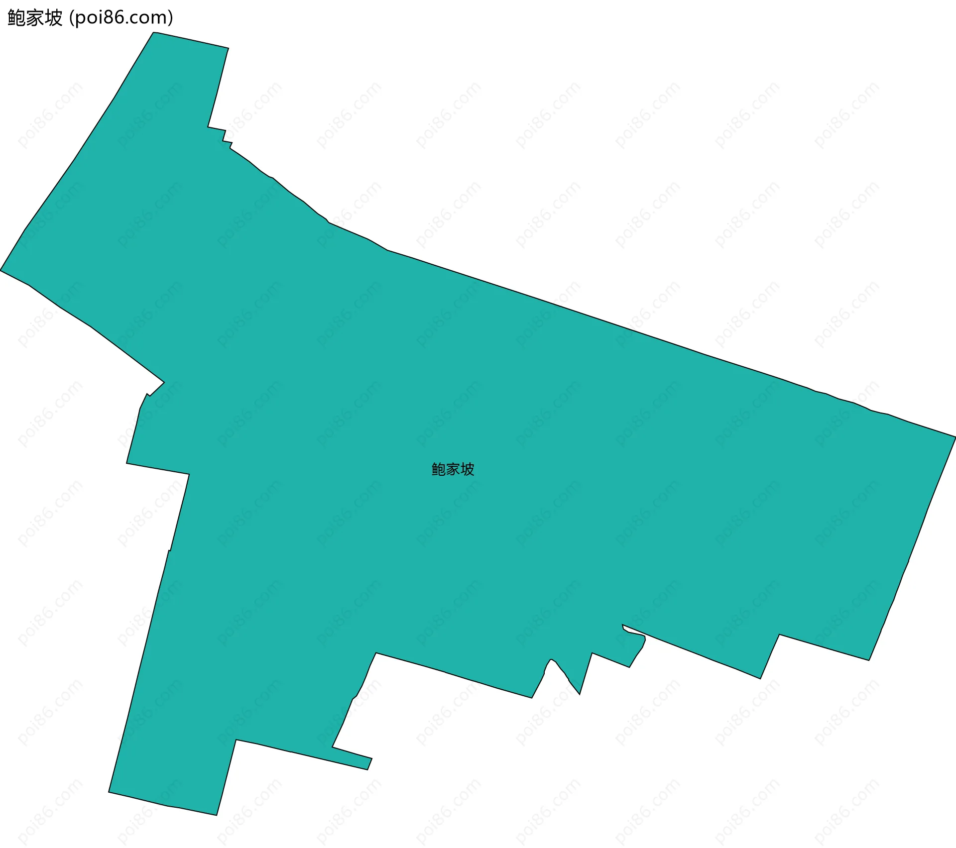 鲍家坡边界地图