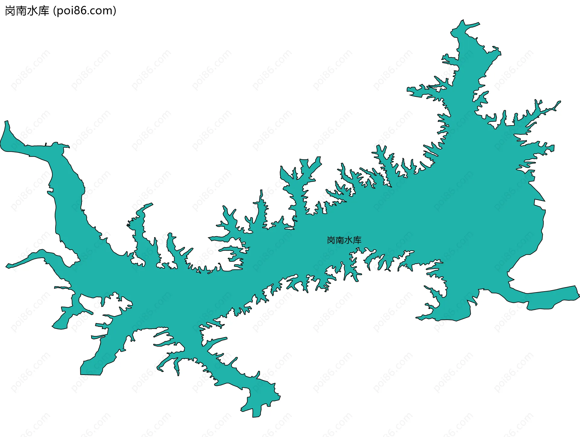 岗南水库边界地图