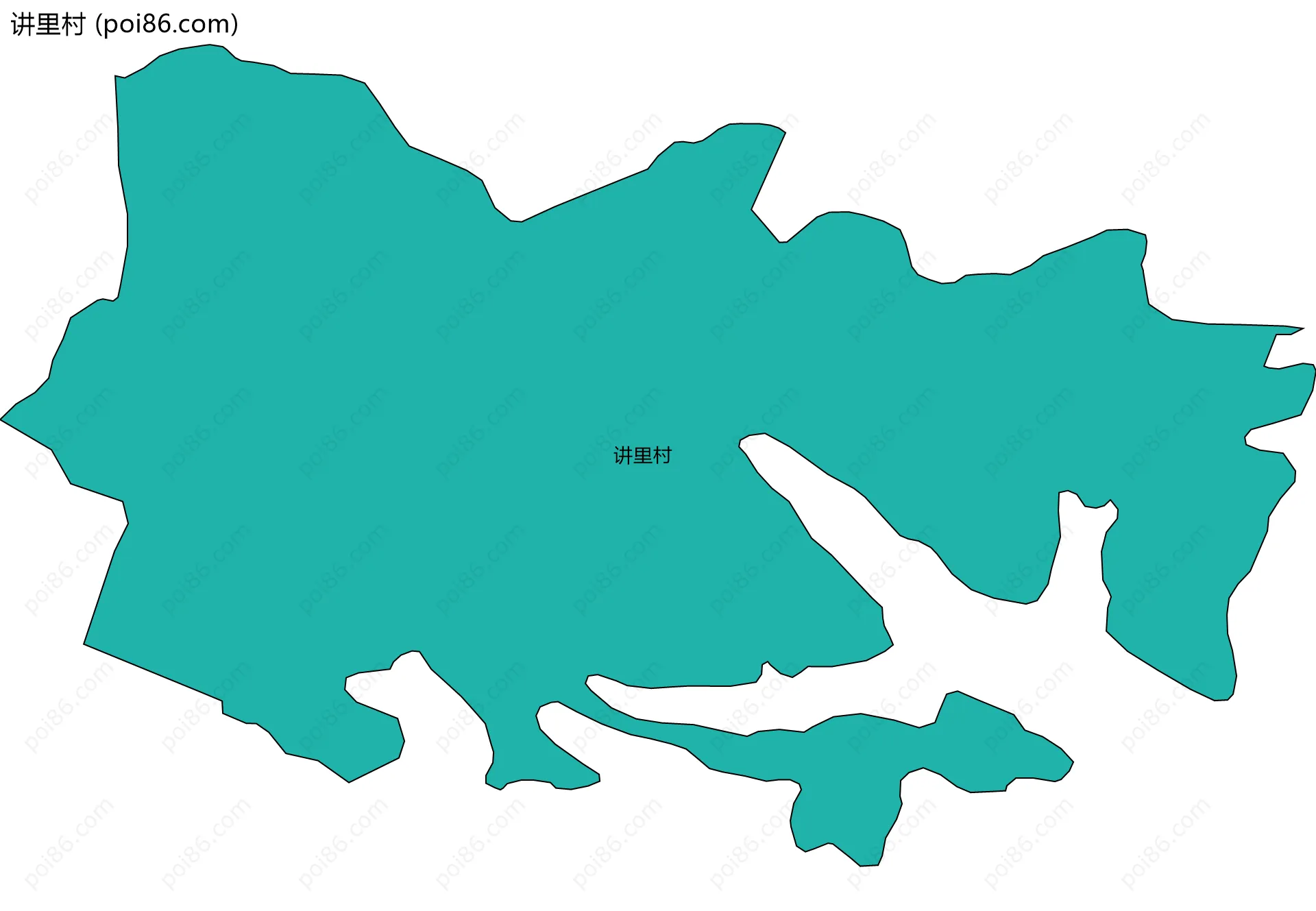 讲里村边界地图