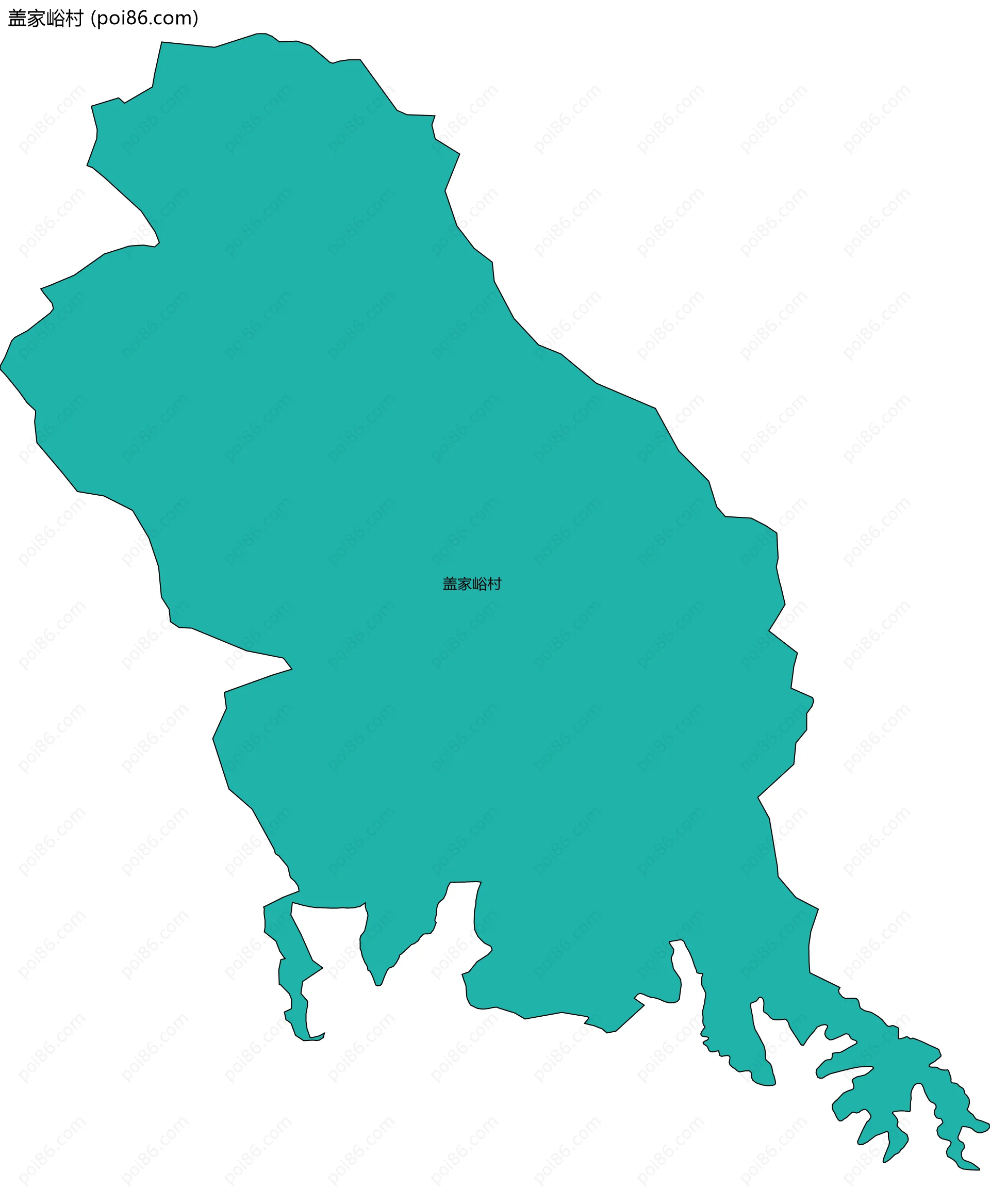 盖家峪村边界地图