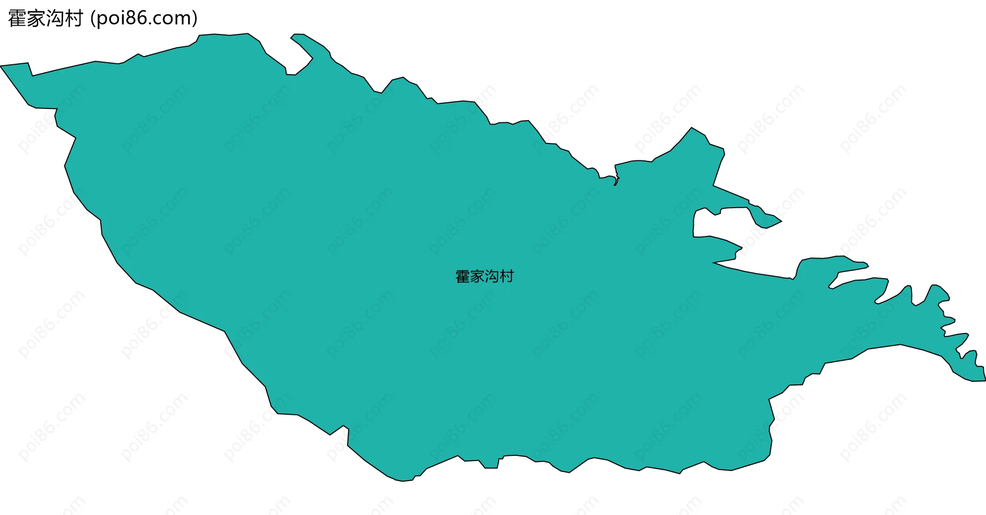 霍家沟村边界地图