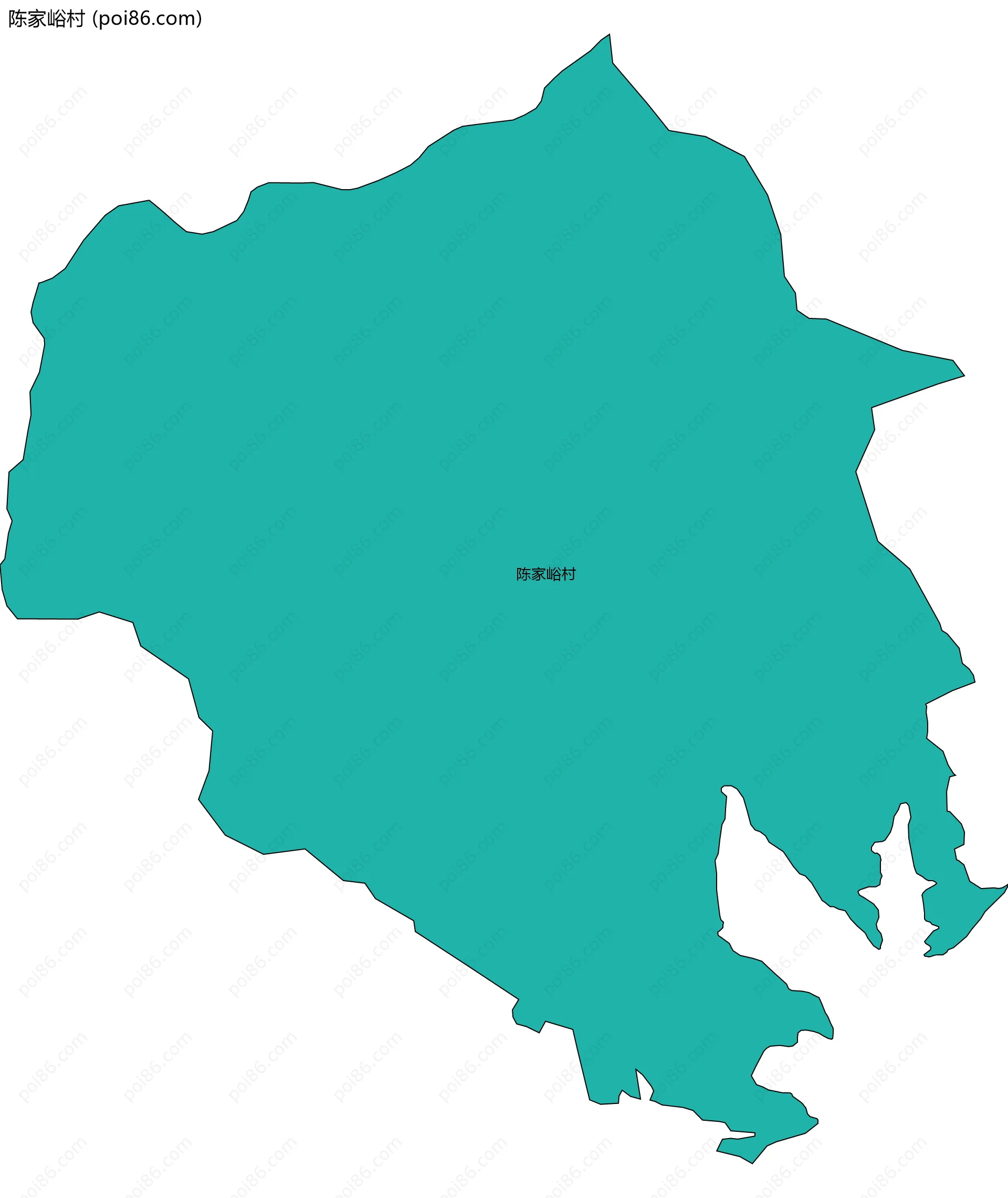 陈家峪村边界地图