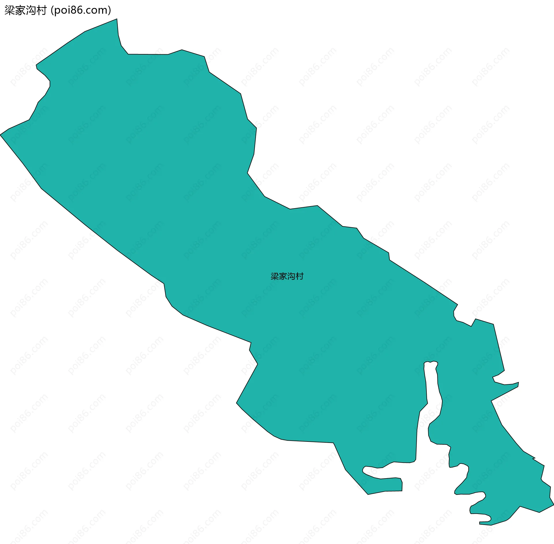 梁家沟村边界地图