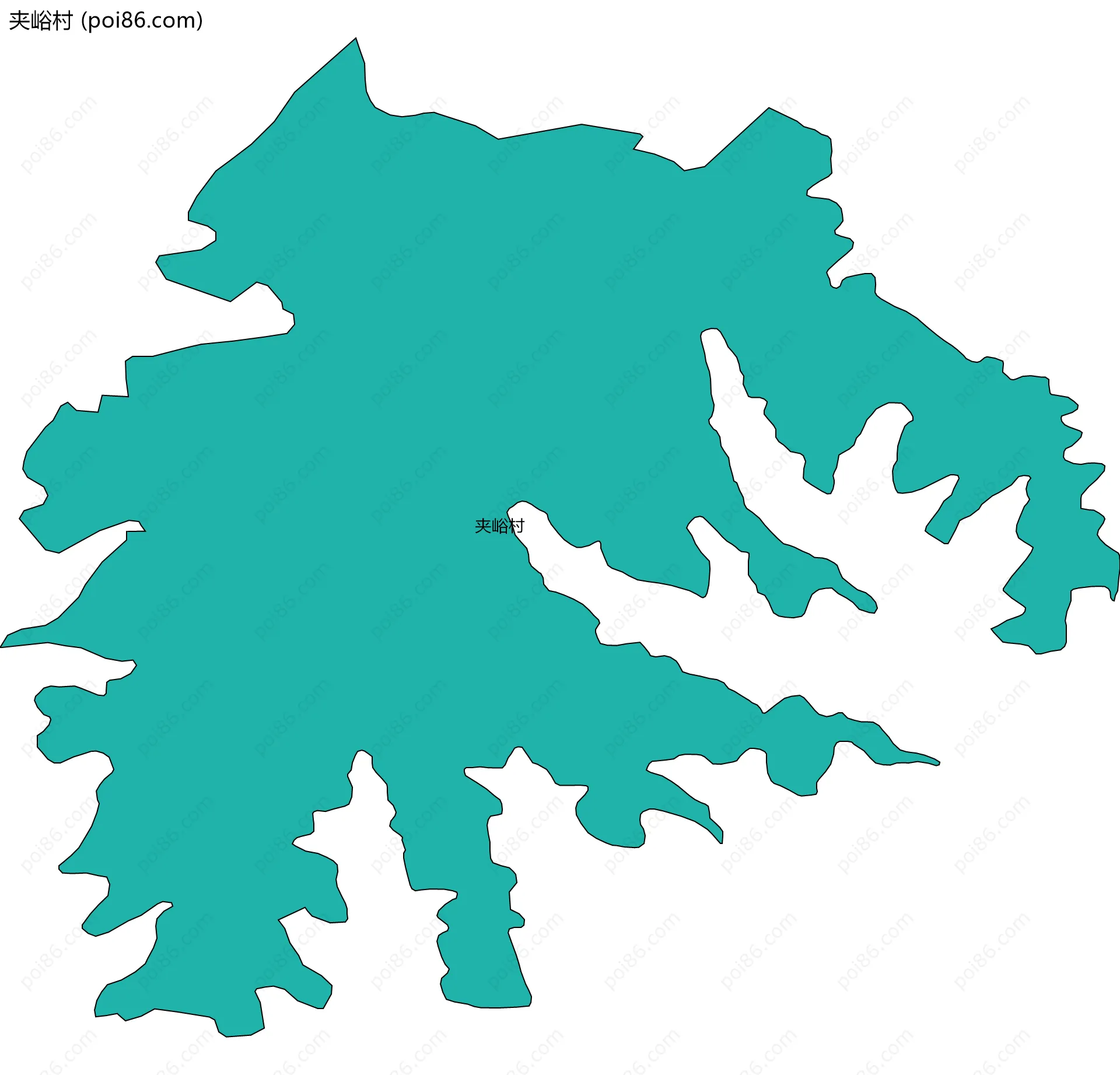 夹峪村边界地图