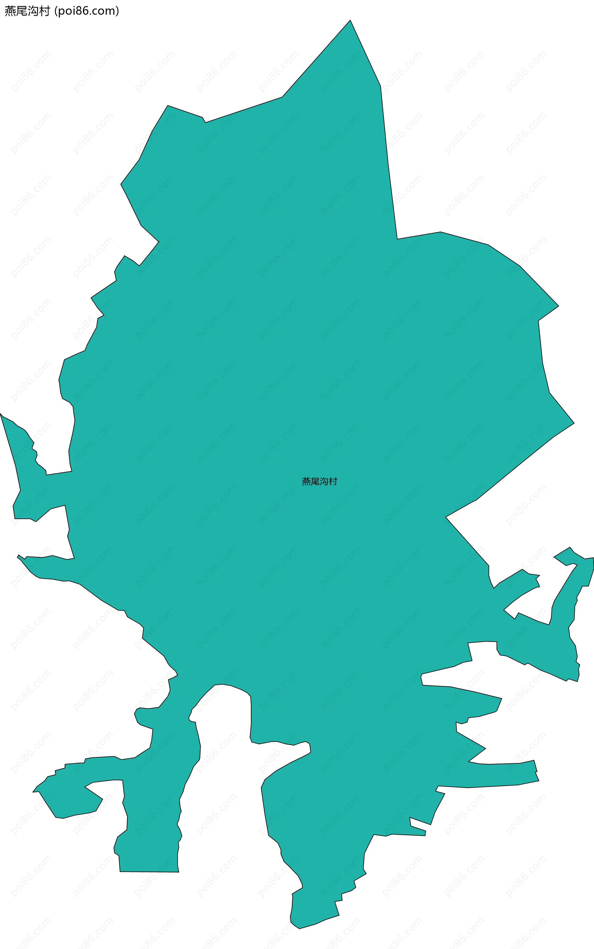 燕尾沟村边界地图