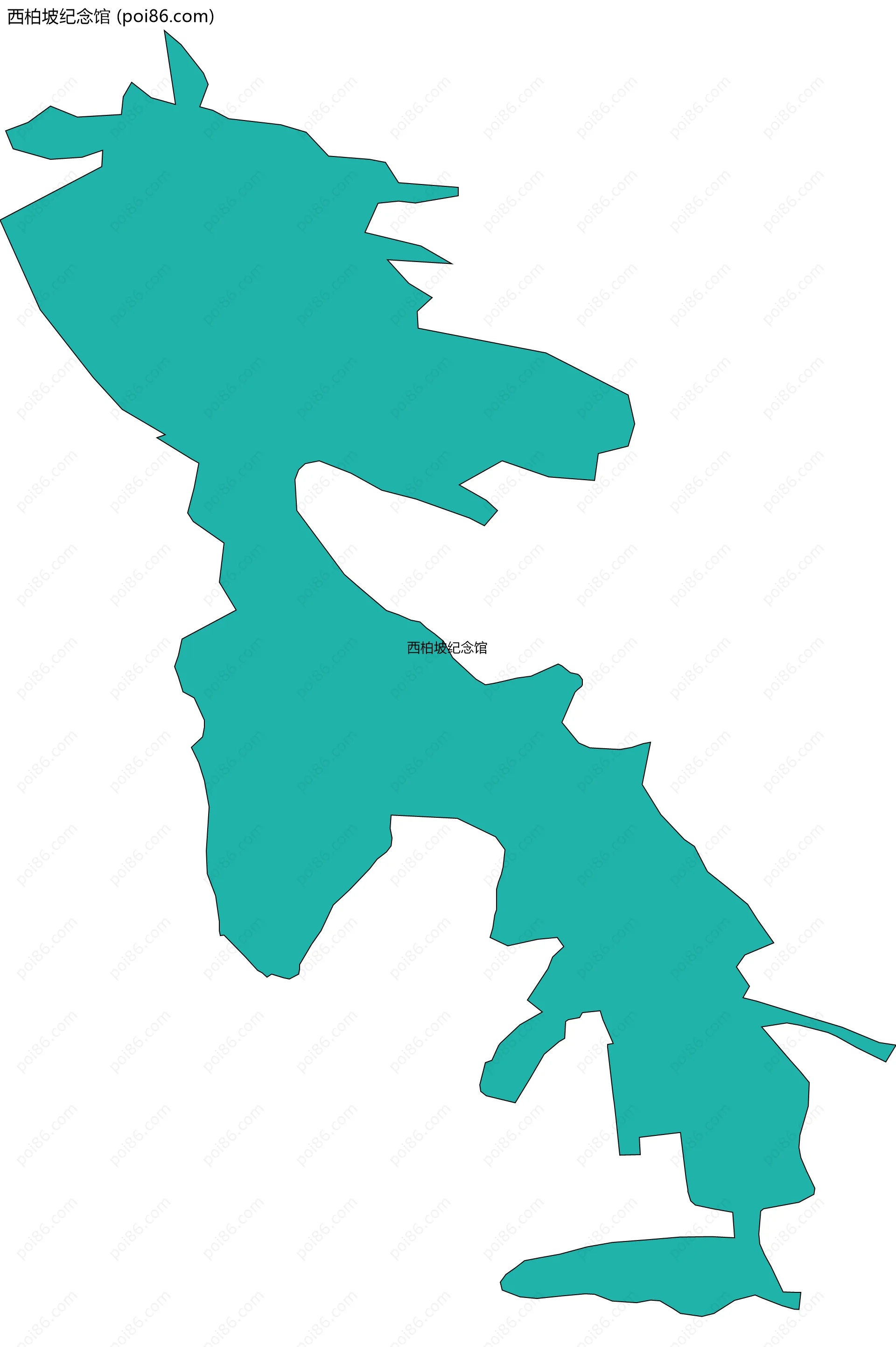 西柏坡纪念馆边界地图