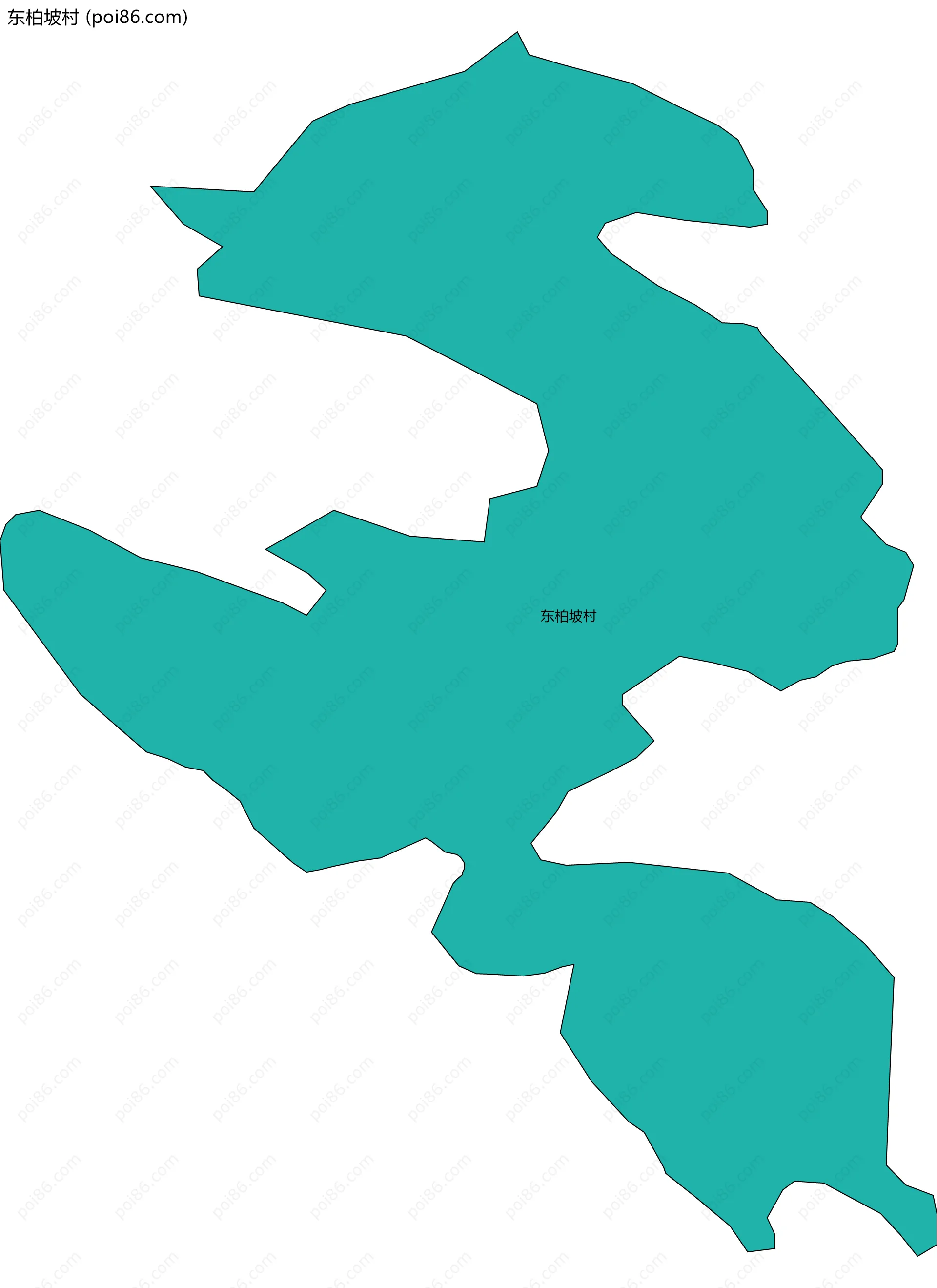 东柏坡村边界地图