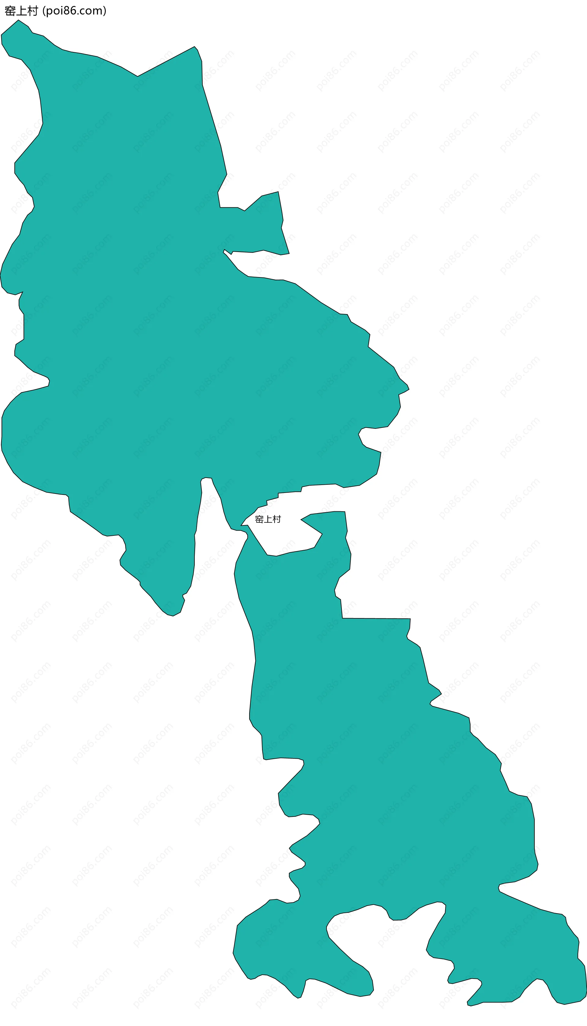 窑上村边界地图