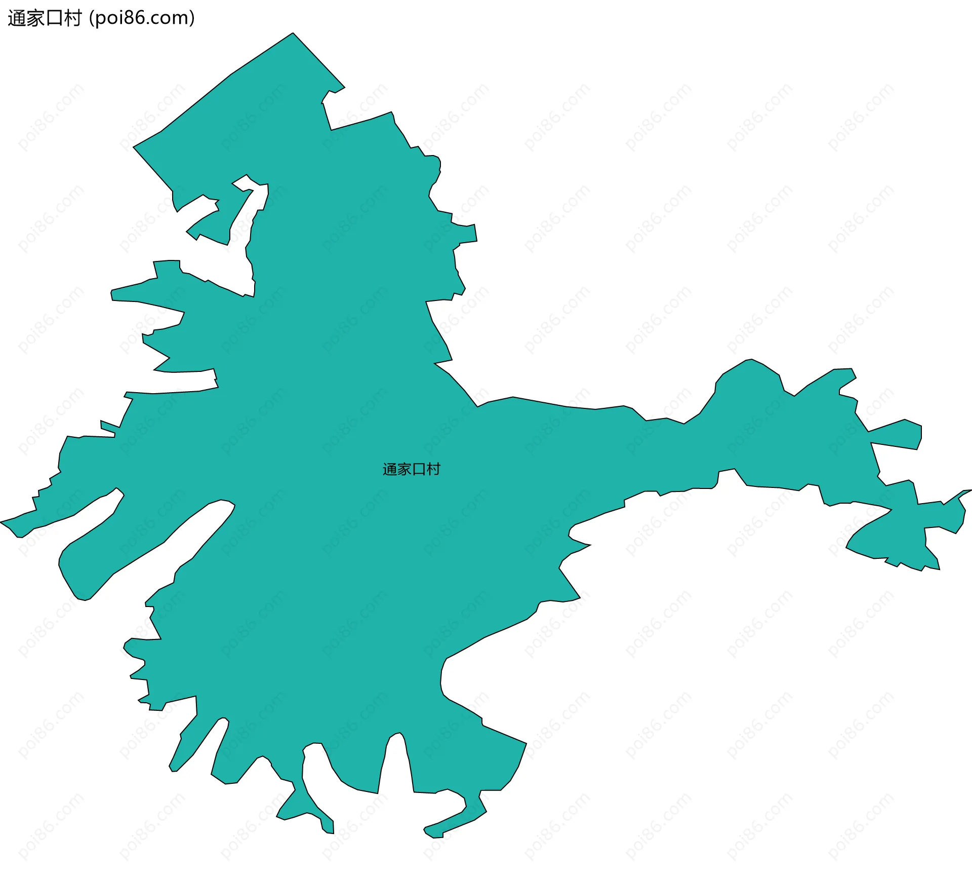 通家口村边界地图