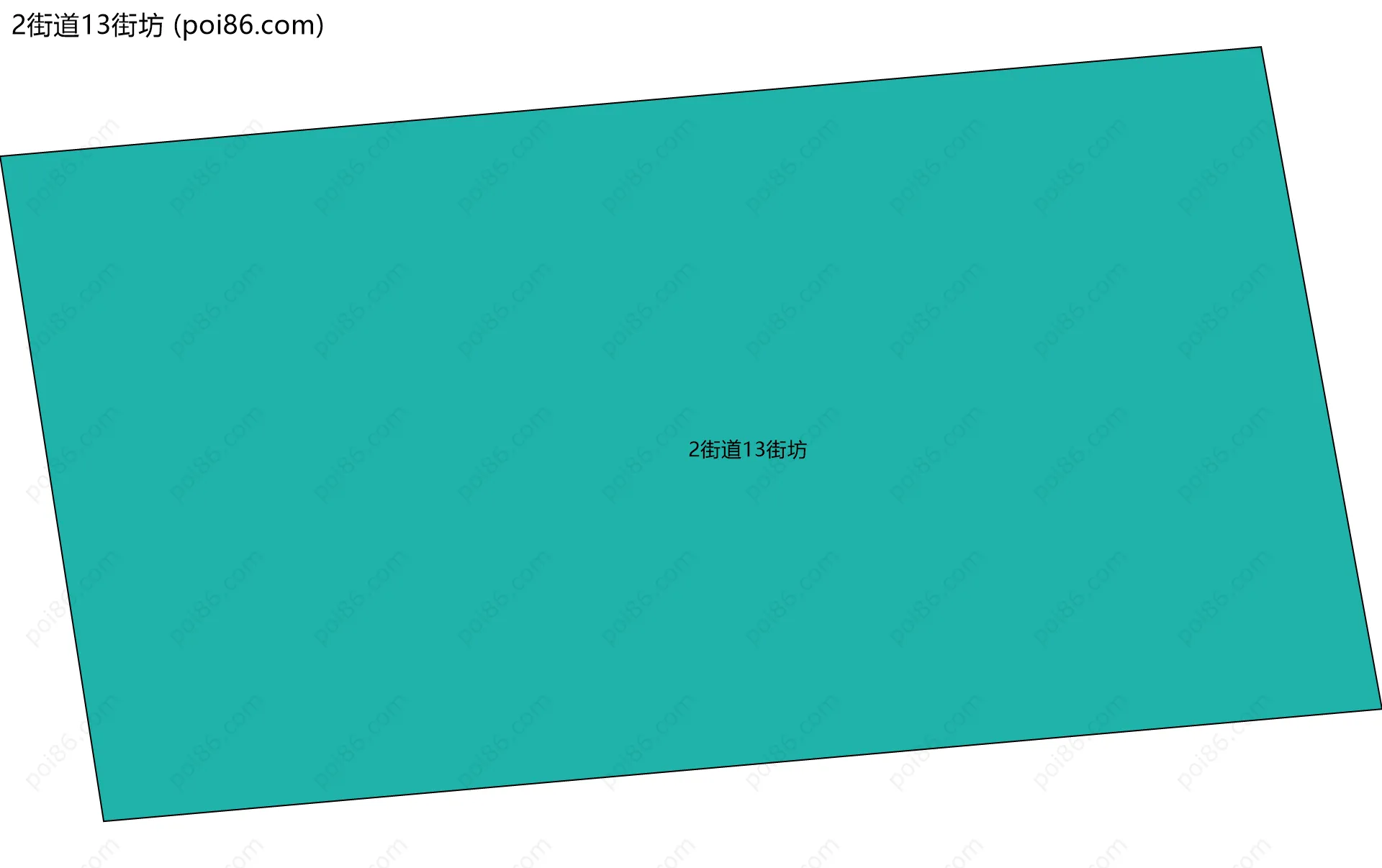 2街道13街坊边界地图