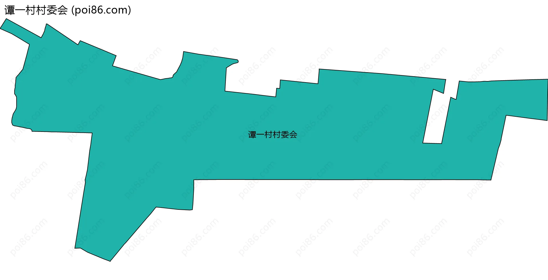 谭一村村委会边界地图