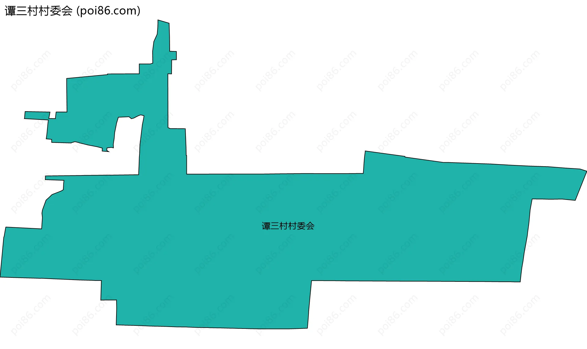 谭三村村委会边界地图