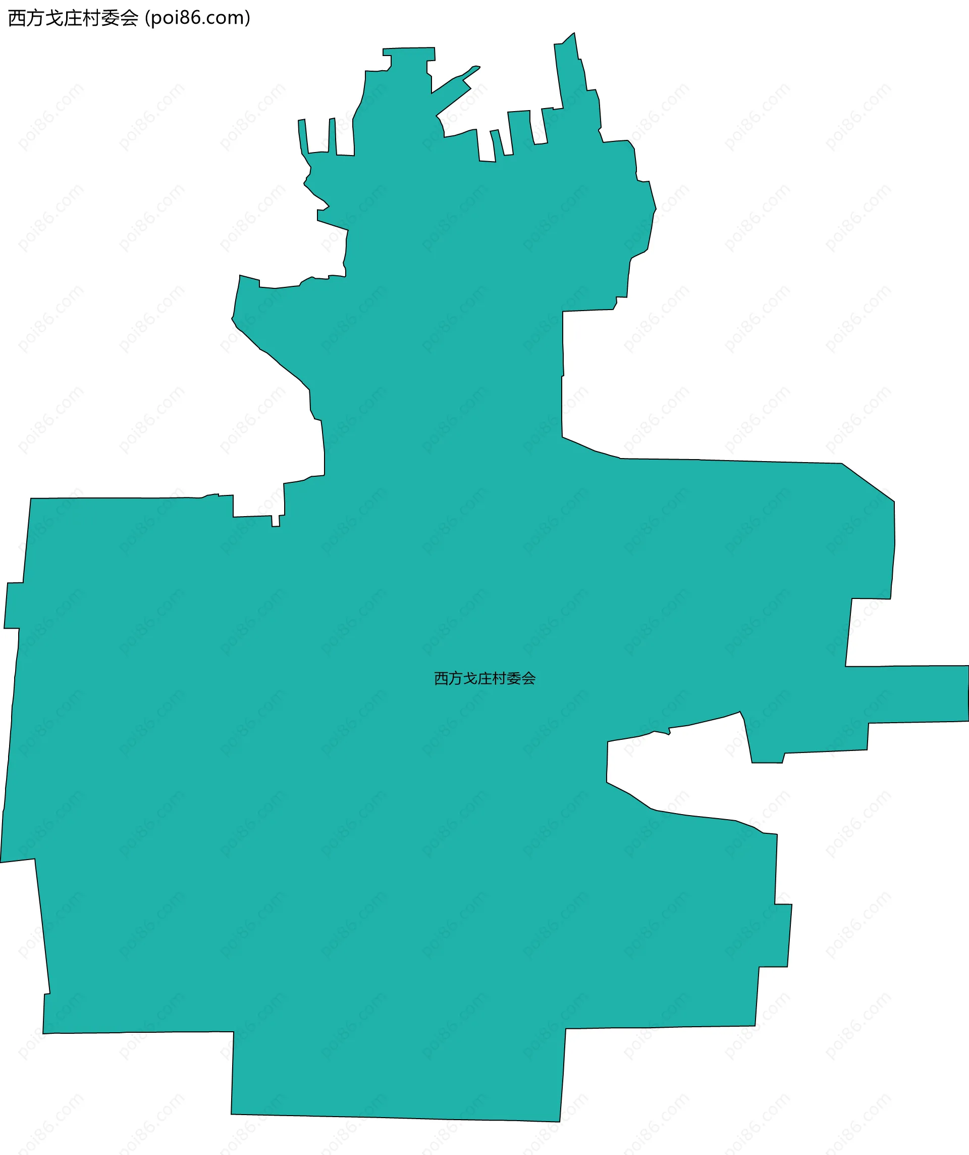 西方戈庄村委会边界地图