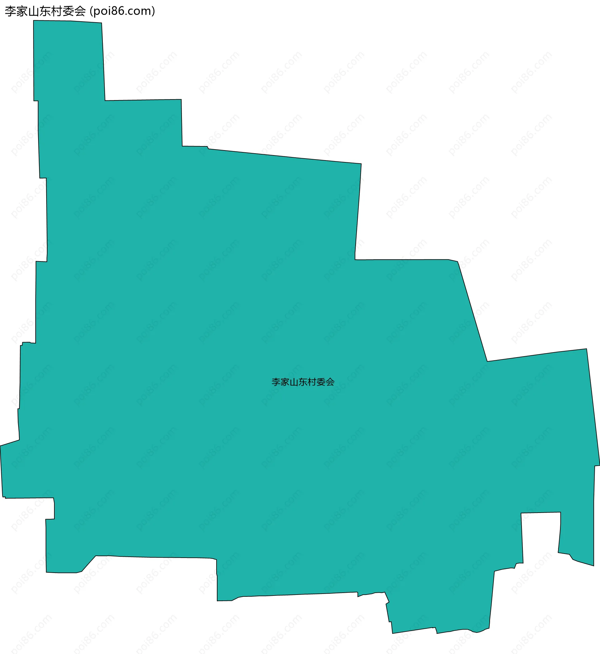 李家山东村委会边界地图