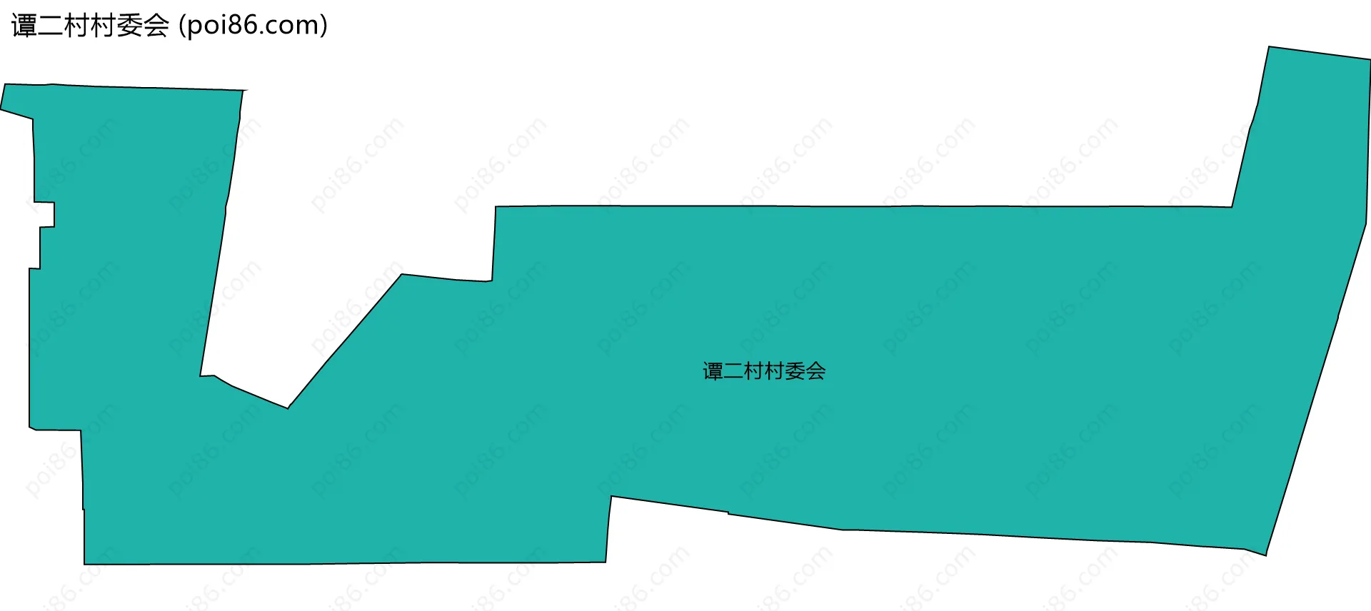 谭二村村委会边界地图