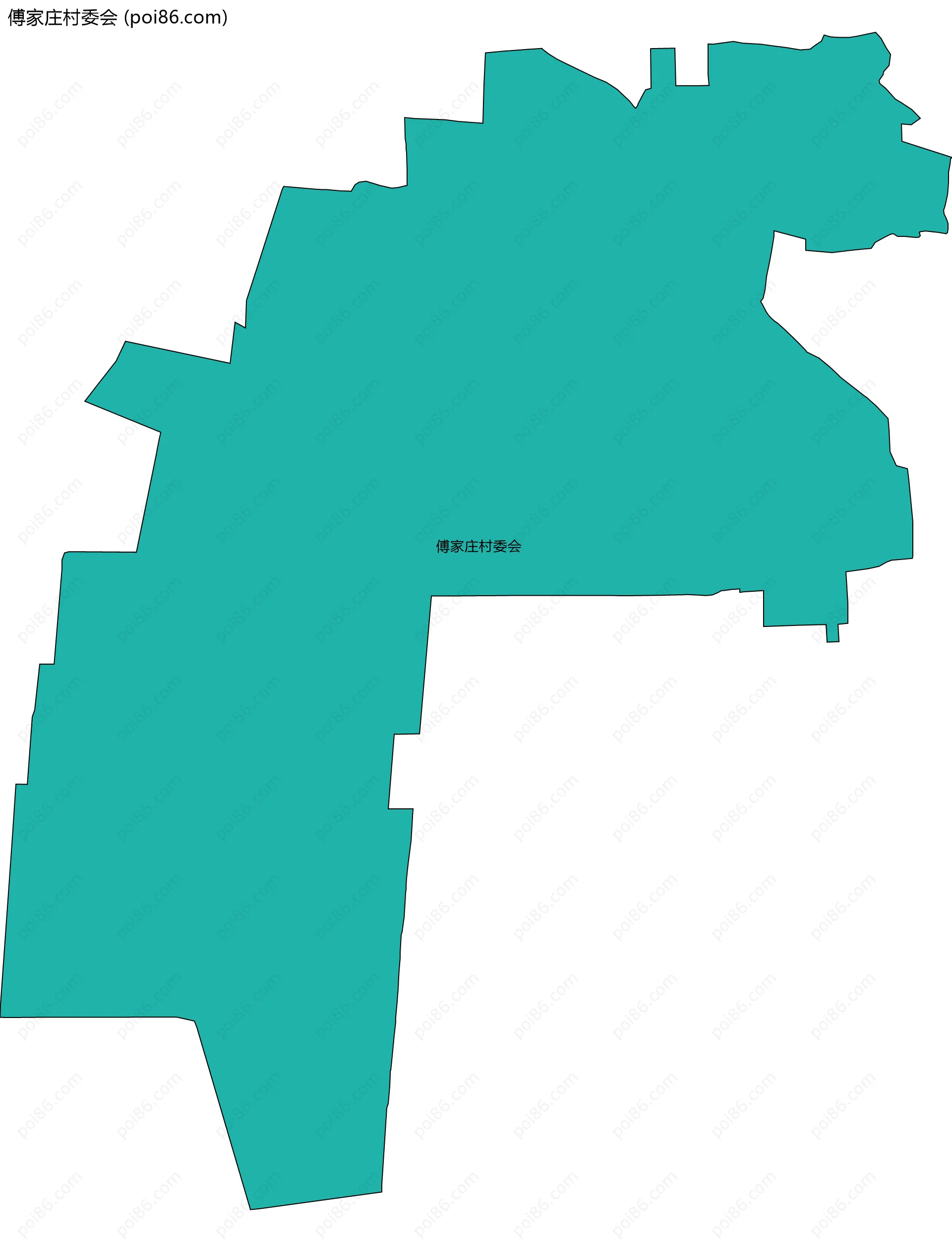 傅家庄村委会边界地图