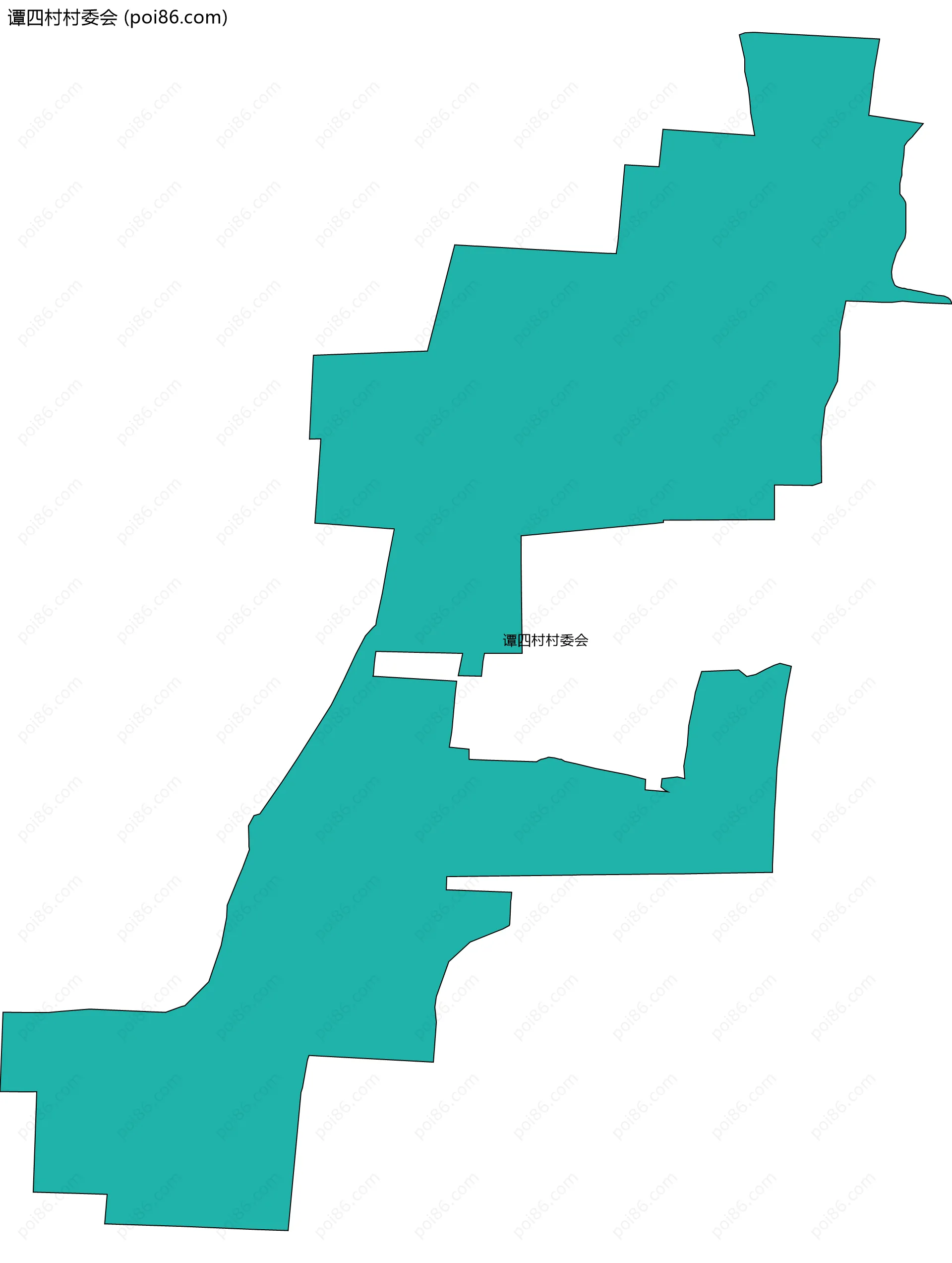 谭四村村委会边界地图