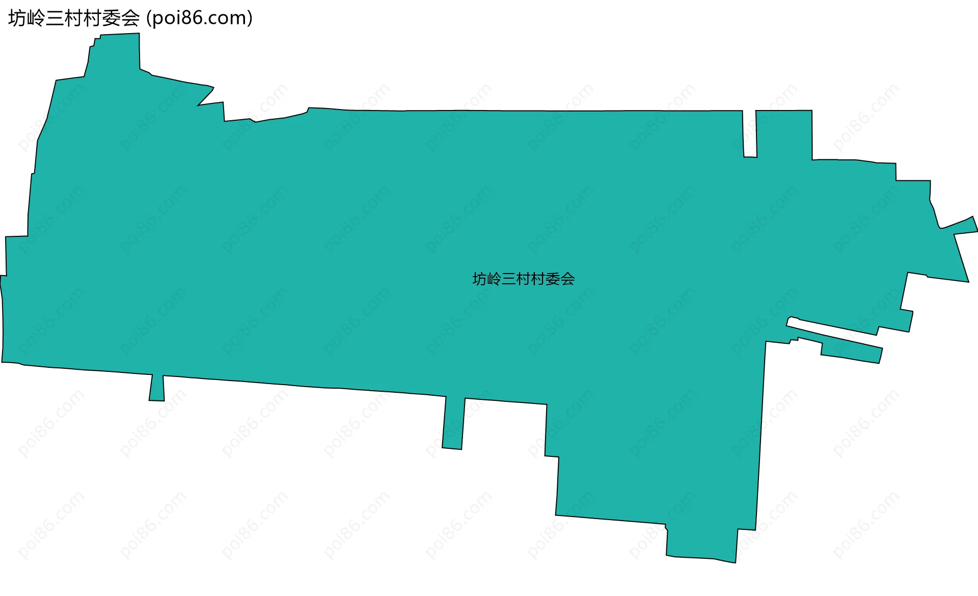 坊岭三村村委会边界地图