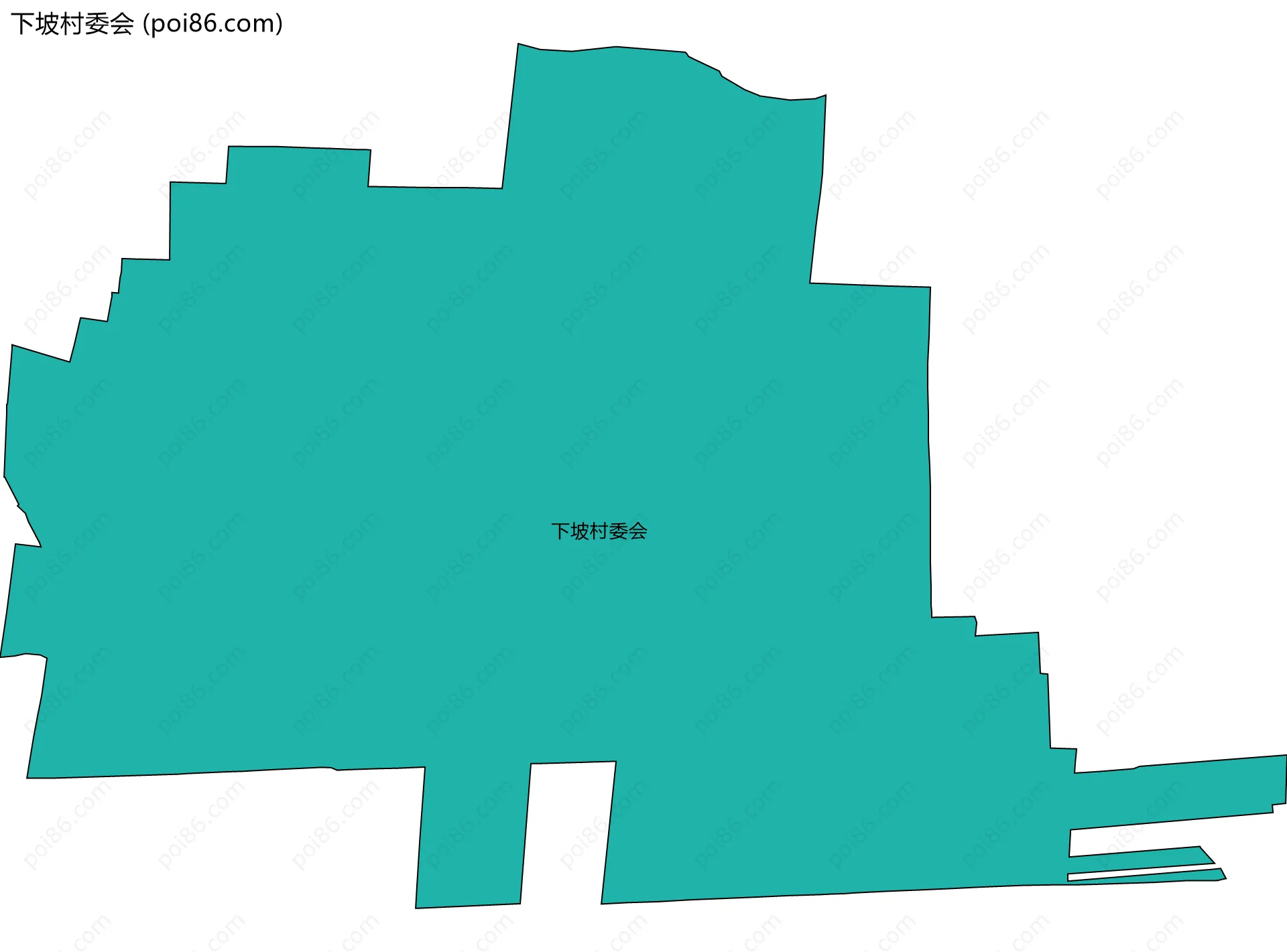 下坡村委会边界地图