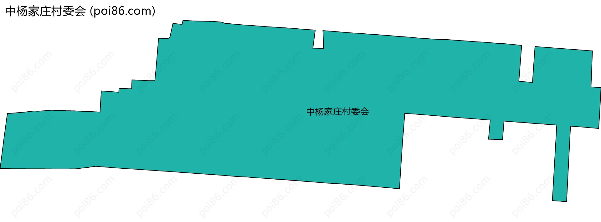 中杨家庄村委会边界地图