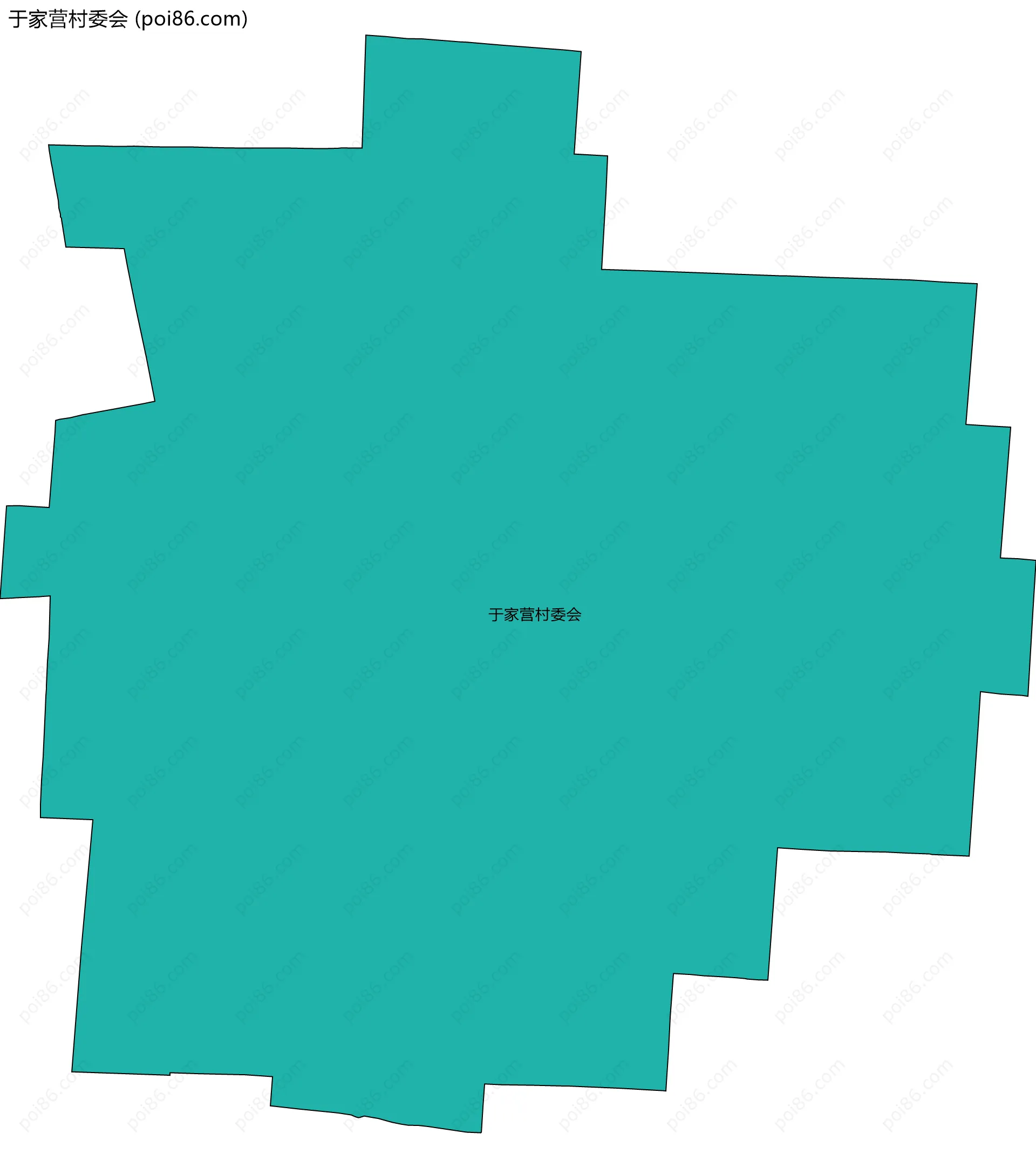 于家营村委会边界地图