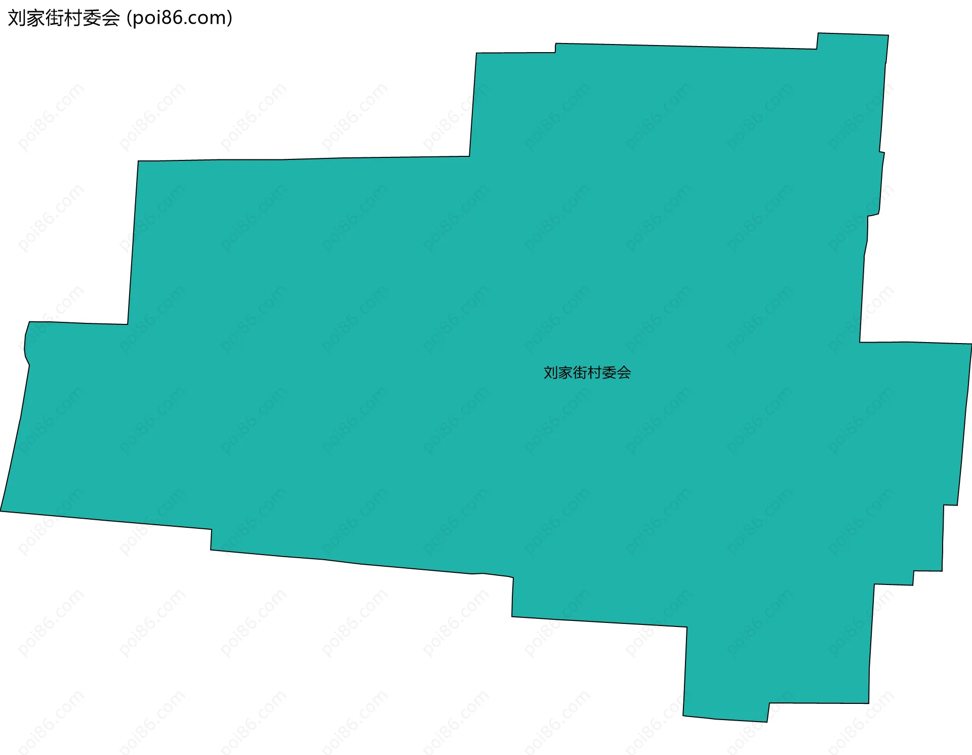 刘家街村委会边界地图