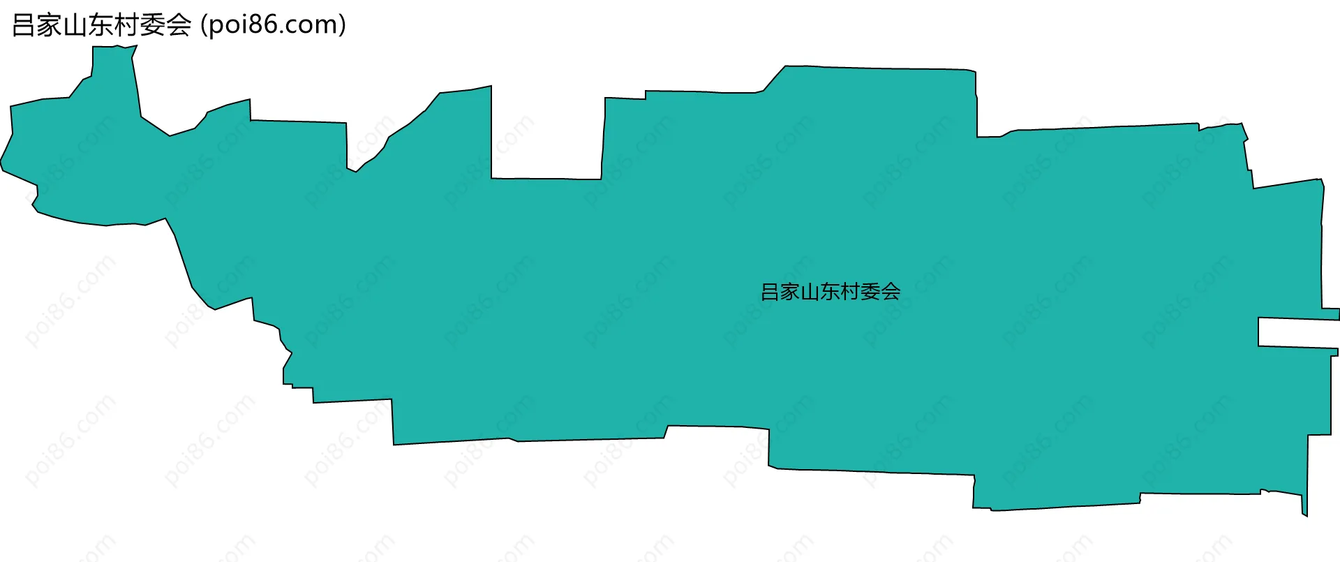 吕家山东村委会边界地图