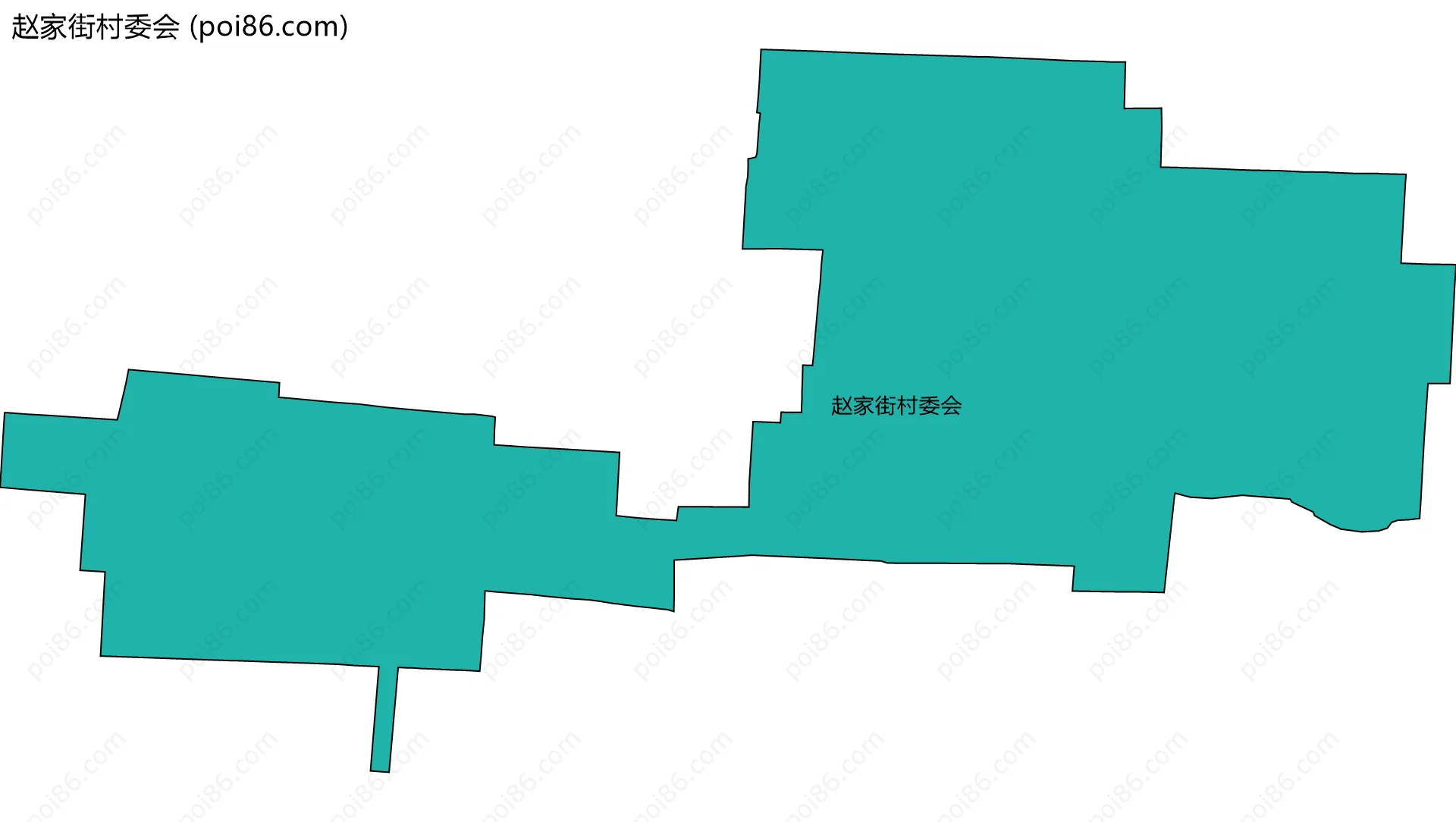 赵家街村委会边界地图