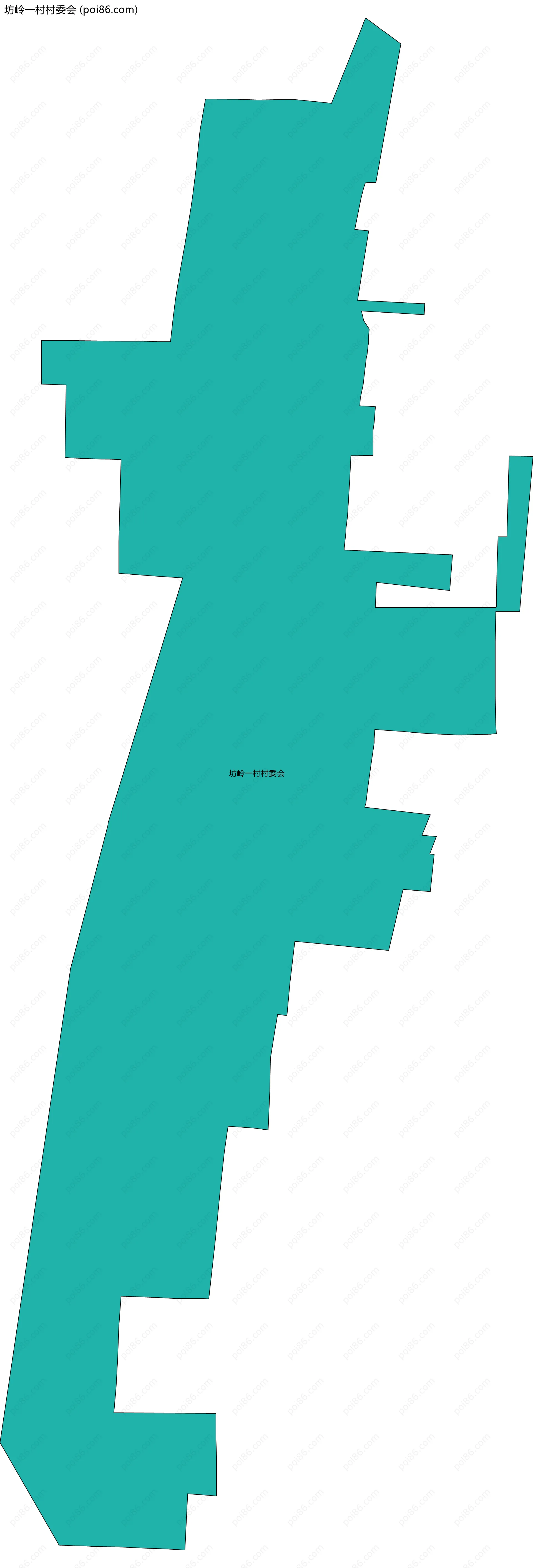 坊岭一村村委会边界地图