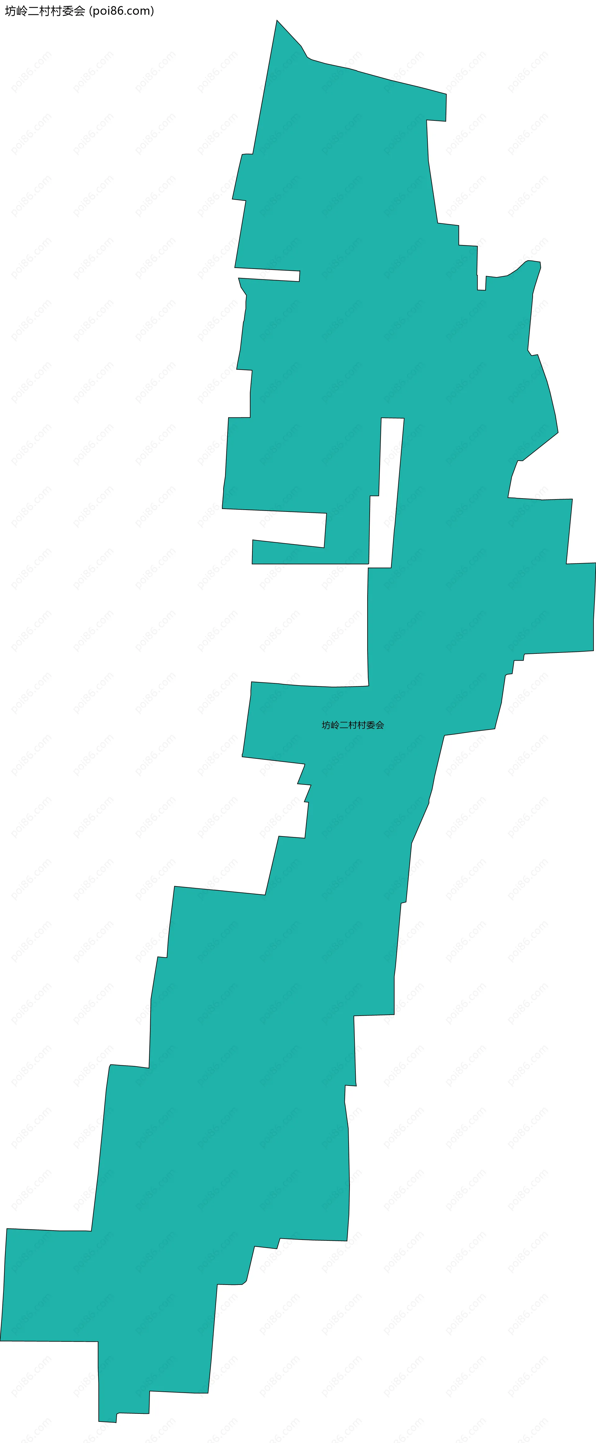 坊岭二村村委会边界地图