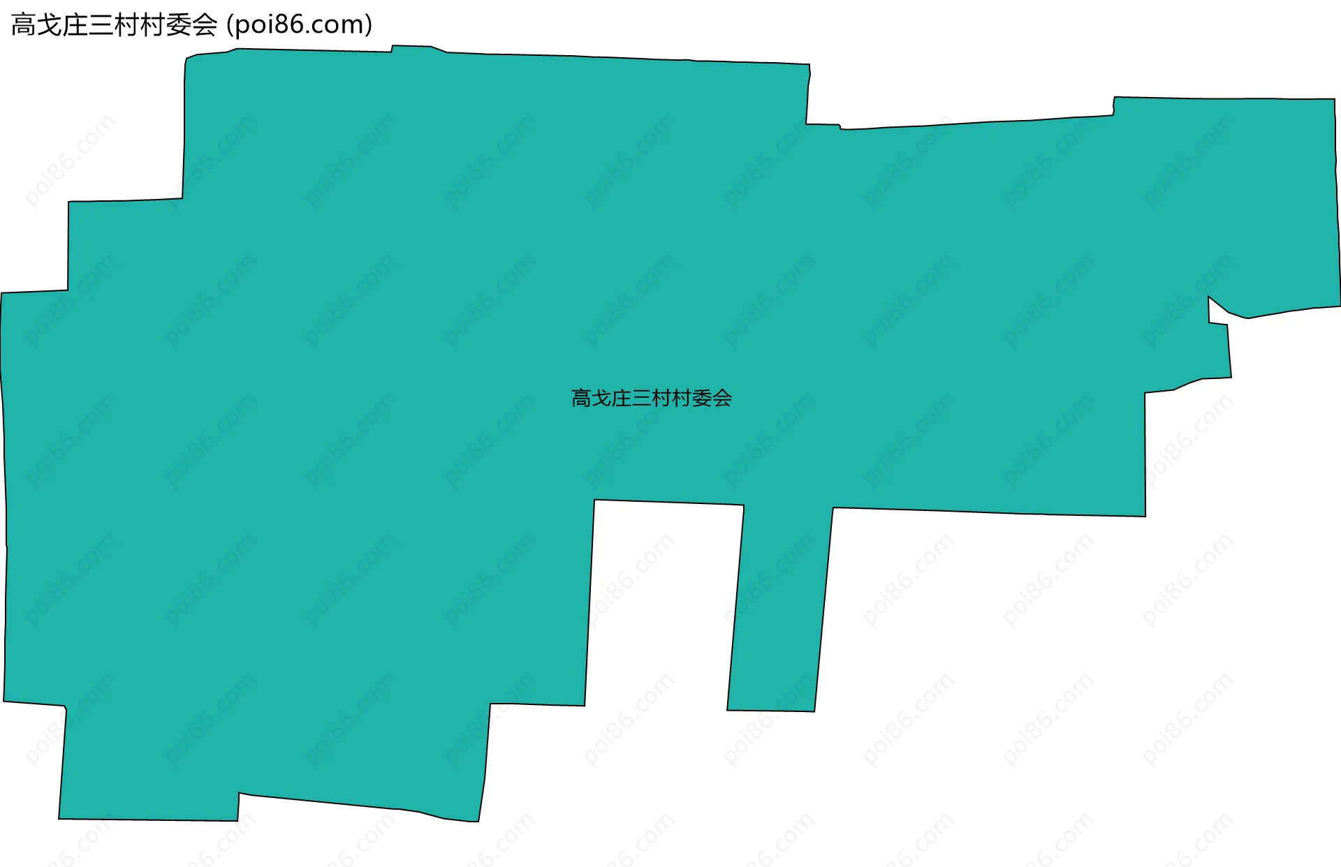 高戈庄三村村委会边界地图