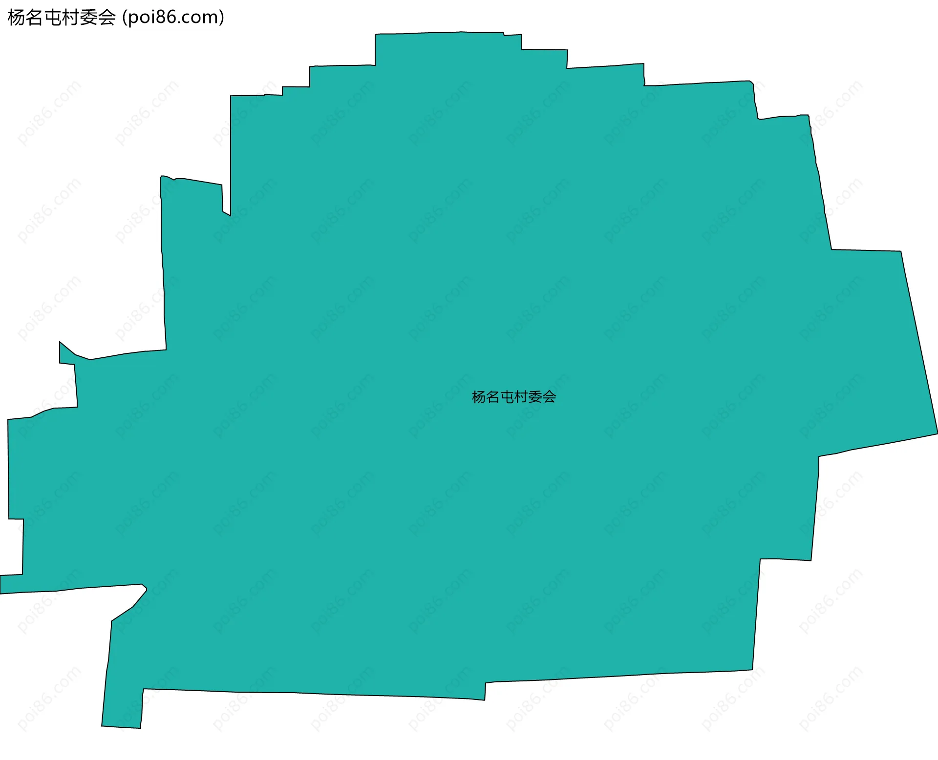 杨名屯村委会边界地图