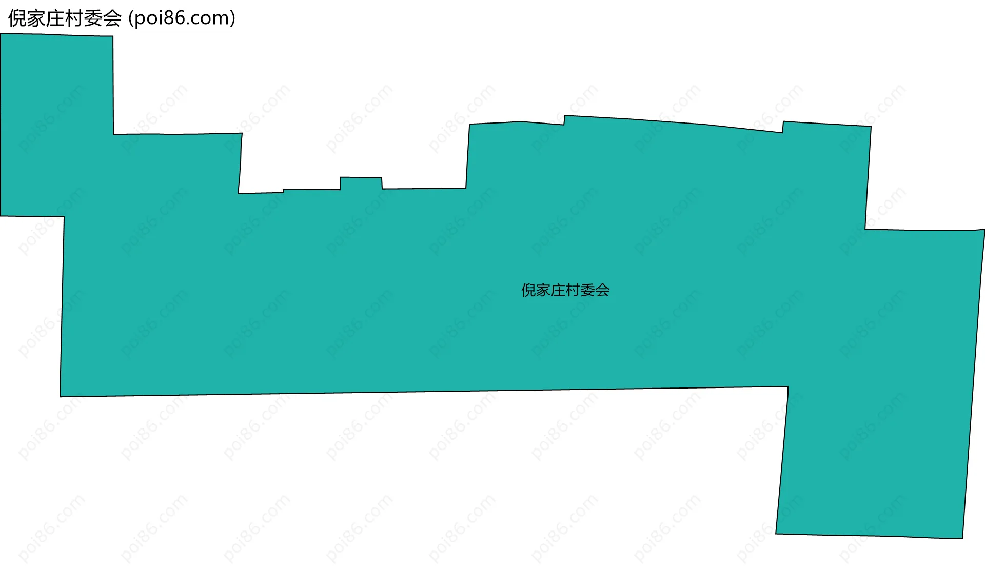 倪家庄村委会边界地图