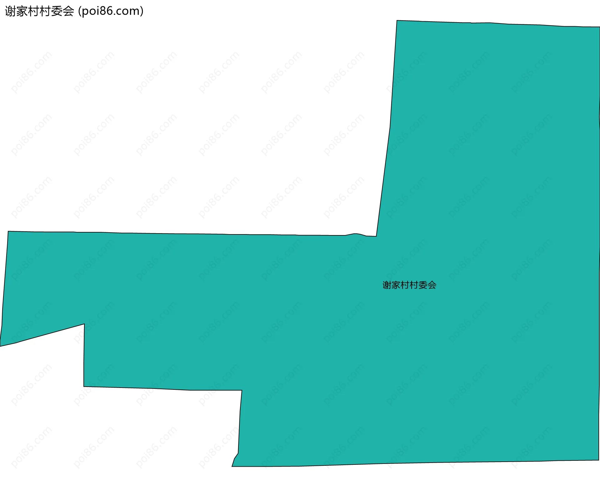 谢家村村委会边界地图