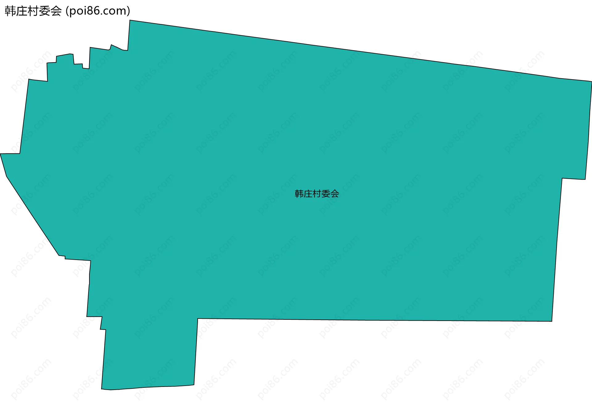 韩庄村委会边界地图