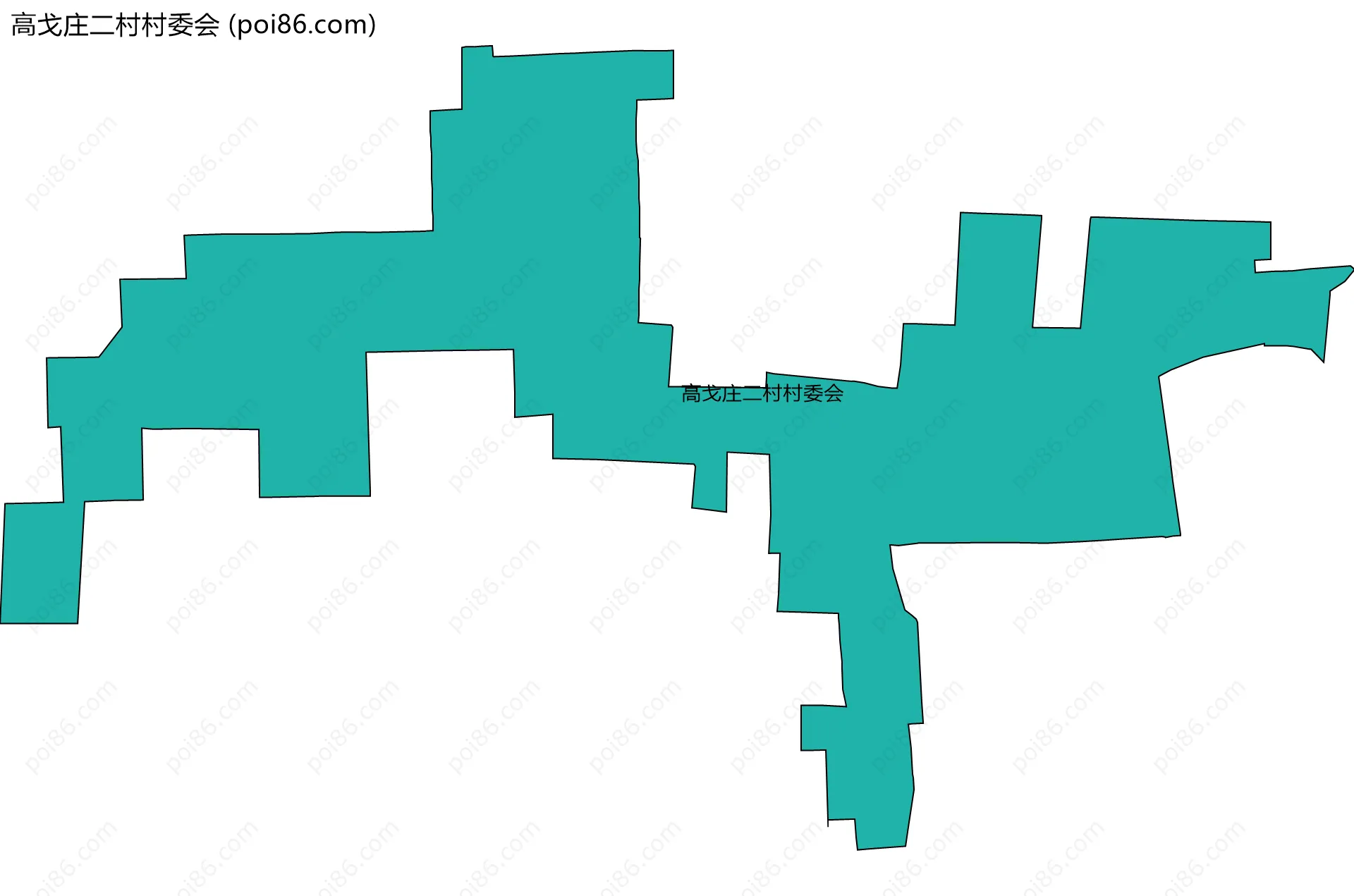 高戈庄二村村委会边界地图