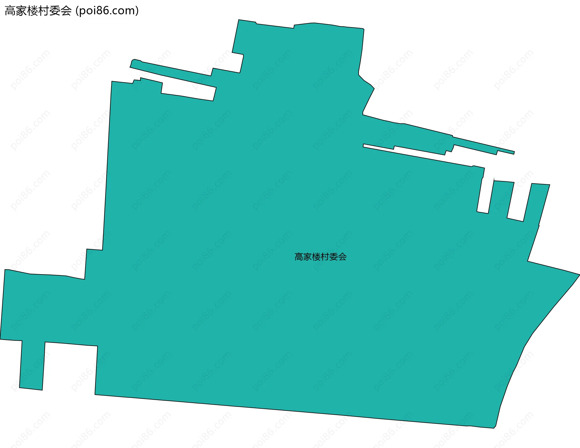 高家楼村委会边界地图