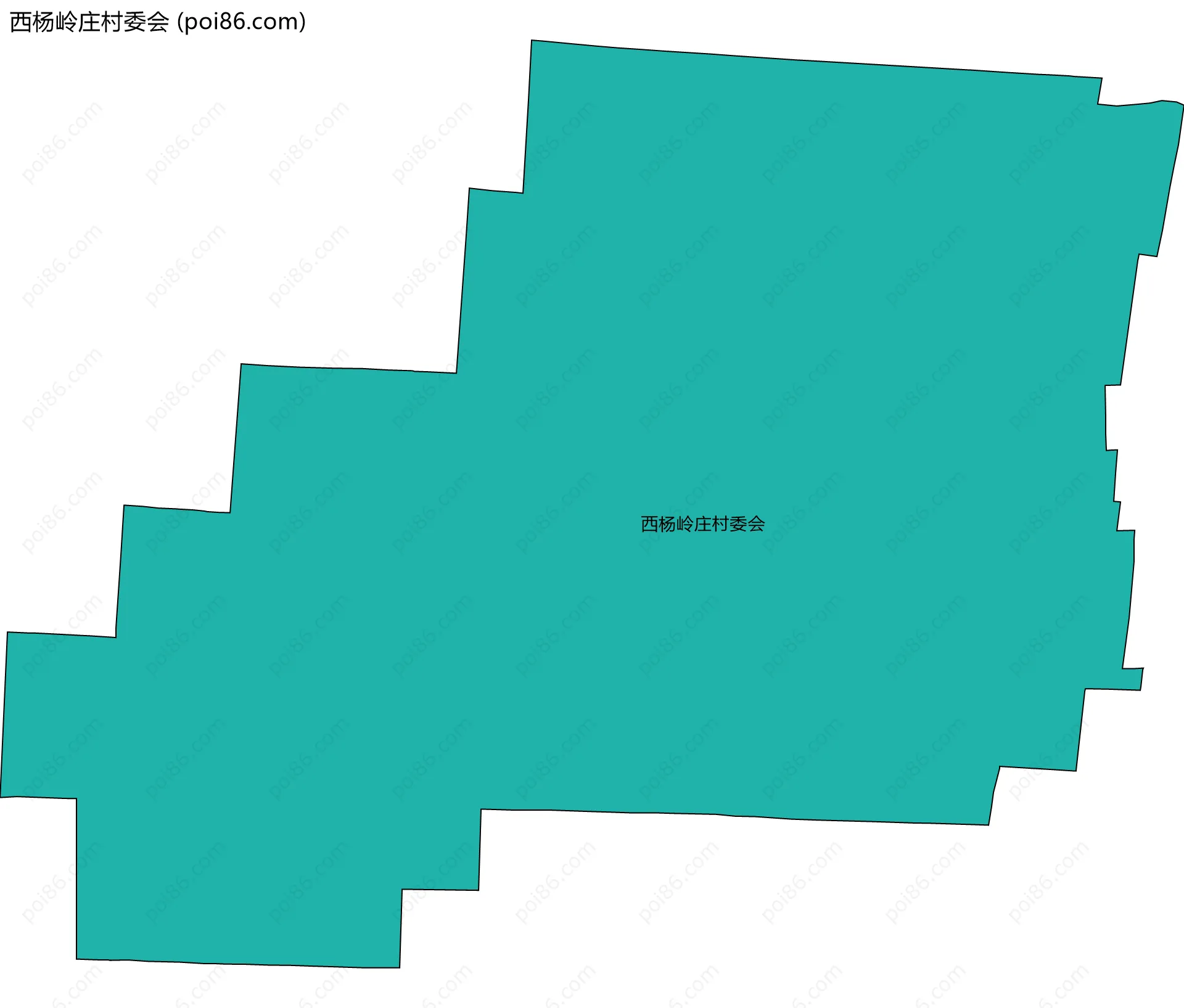 西杨岭庄村委会边界地图