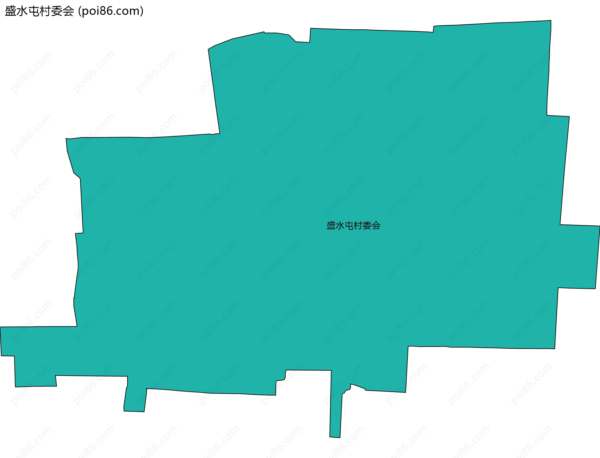 盛水屯村委会边界地图