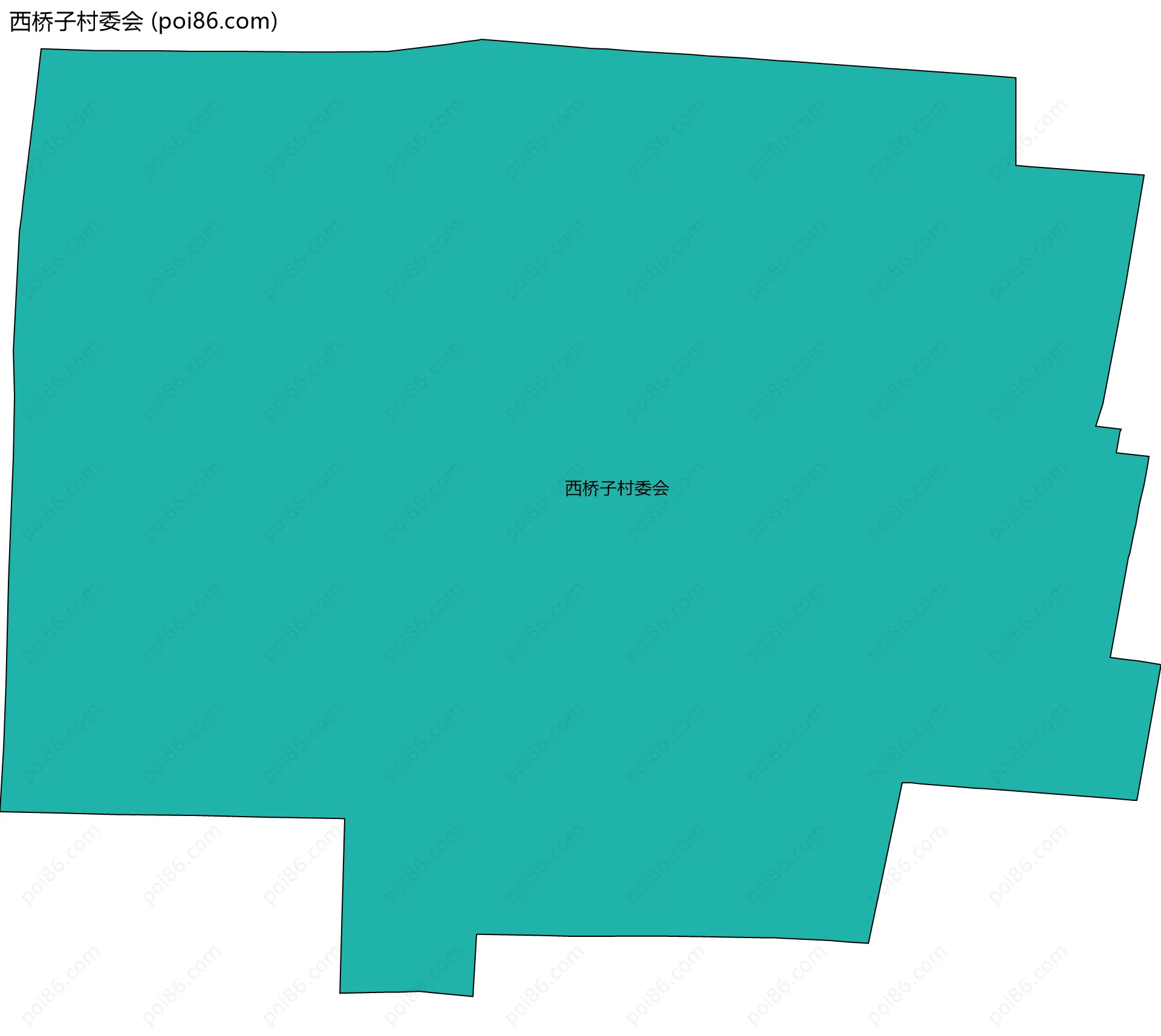 西桥子村委会边界地图