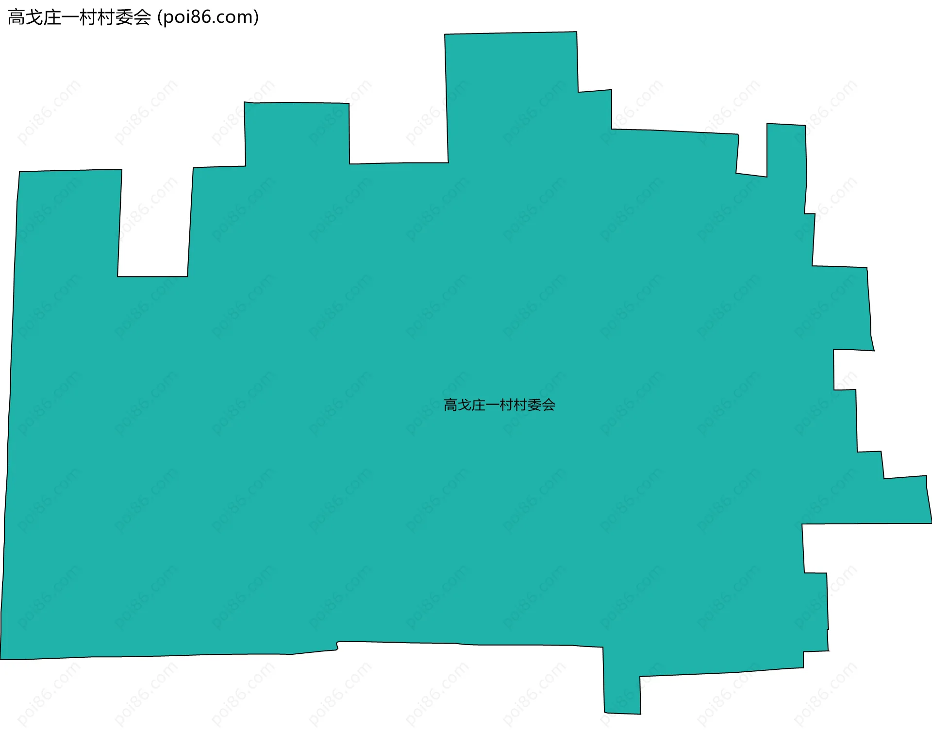 高戈庄一村村委会边界地图