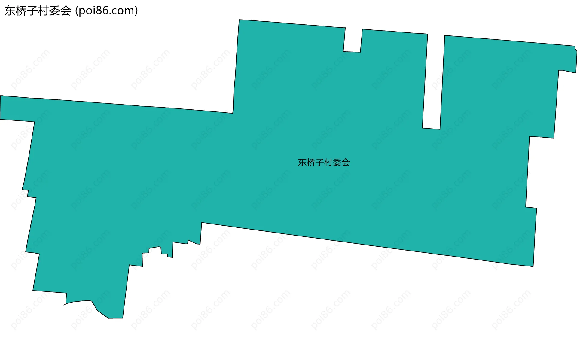 东桥子村委会边界地图