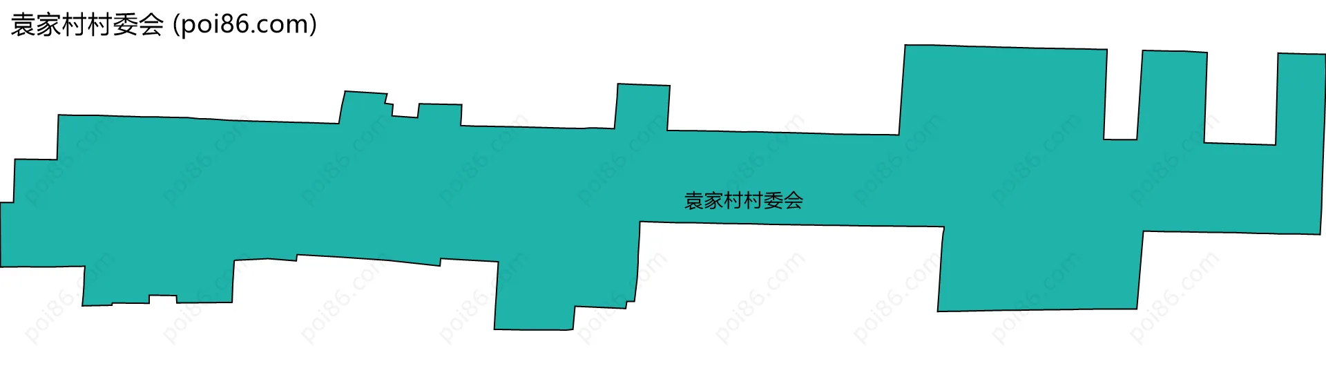 袁家村村委会边界地图