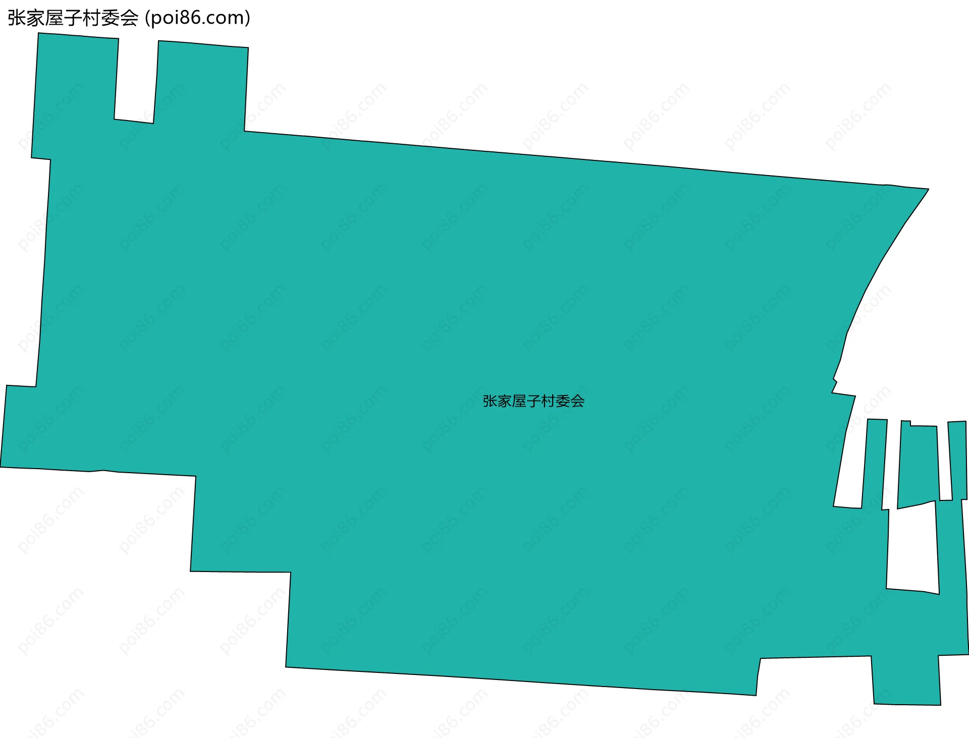 张家屋子村委会边界地图