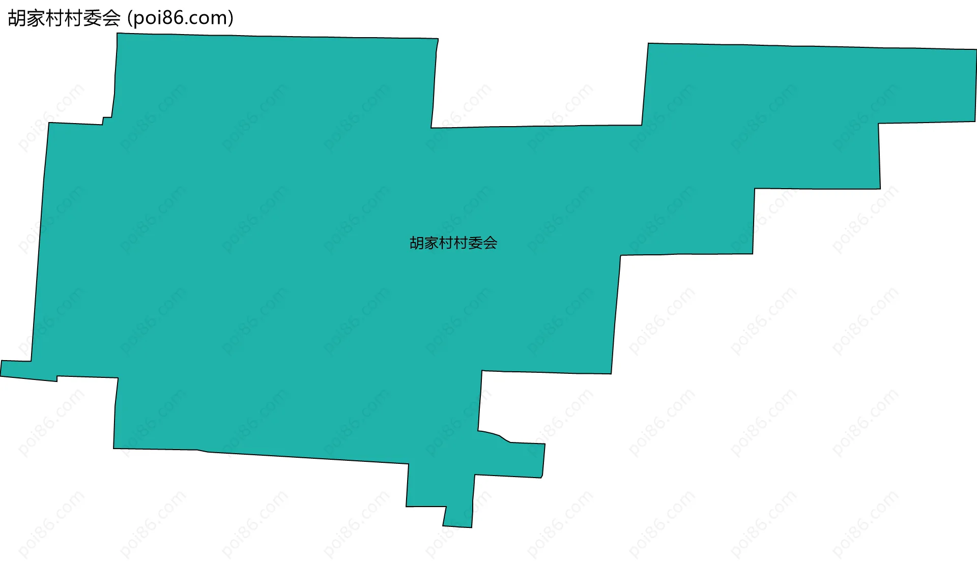 胡家村村委会边界地图