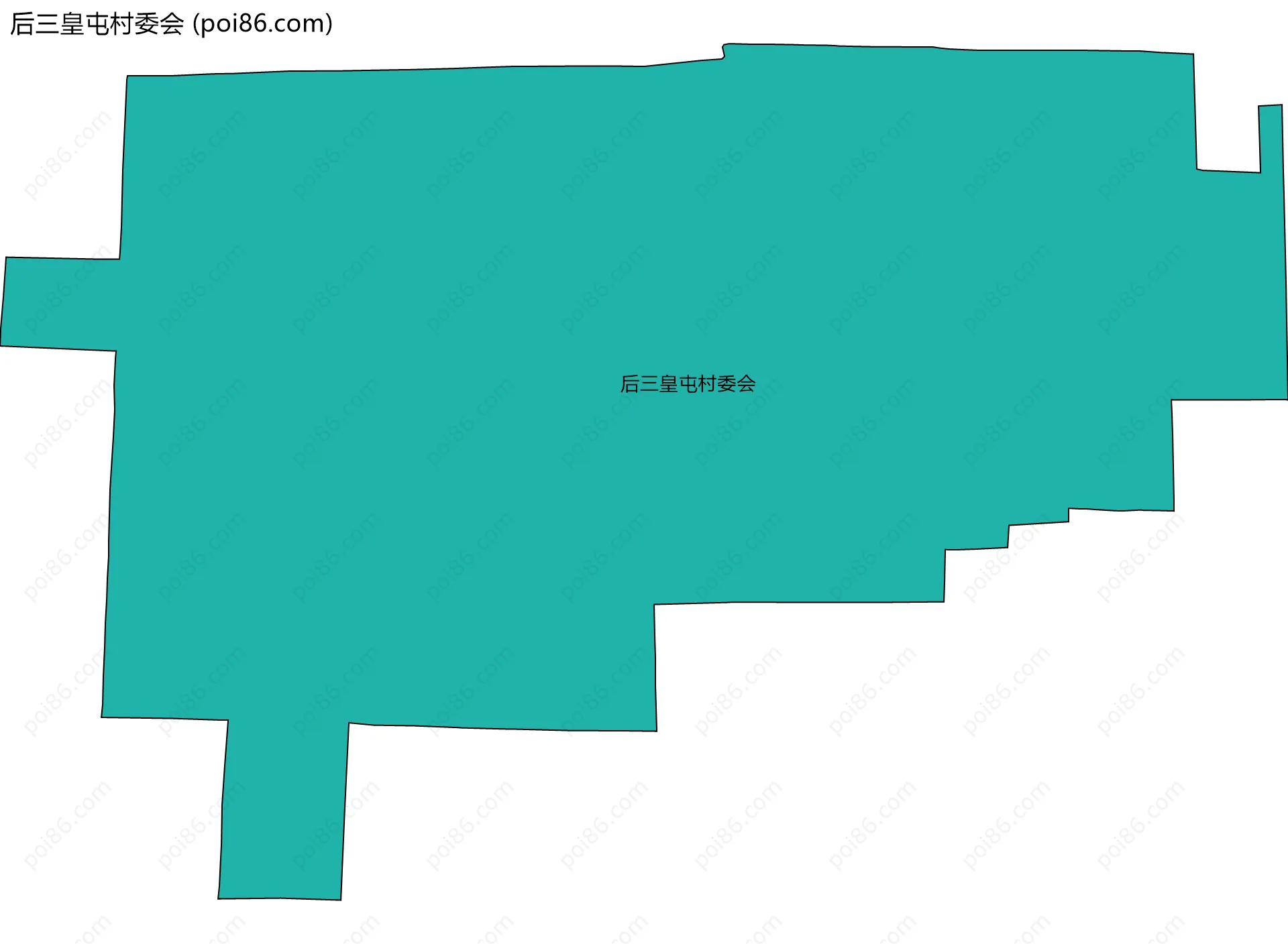 后三皇屯村委会边界地图