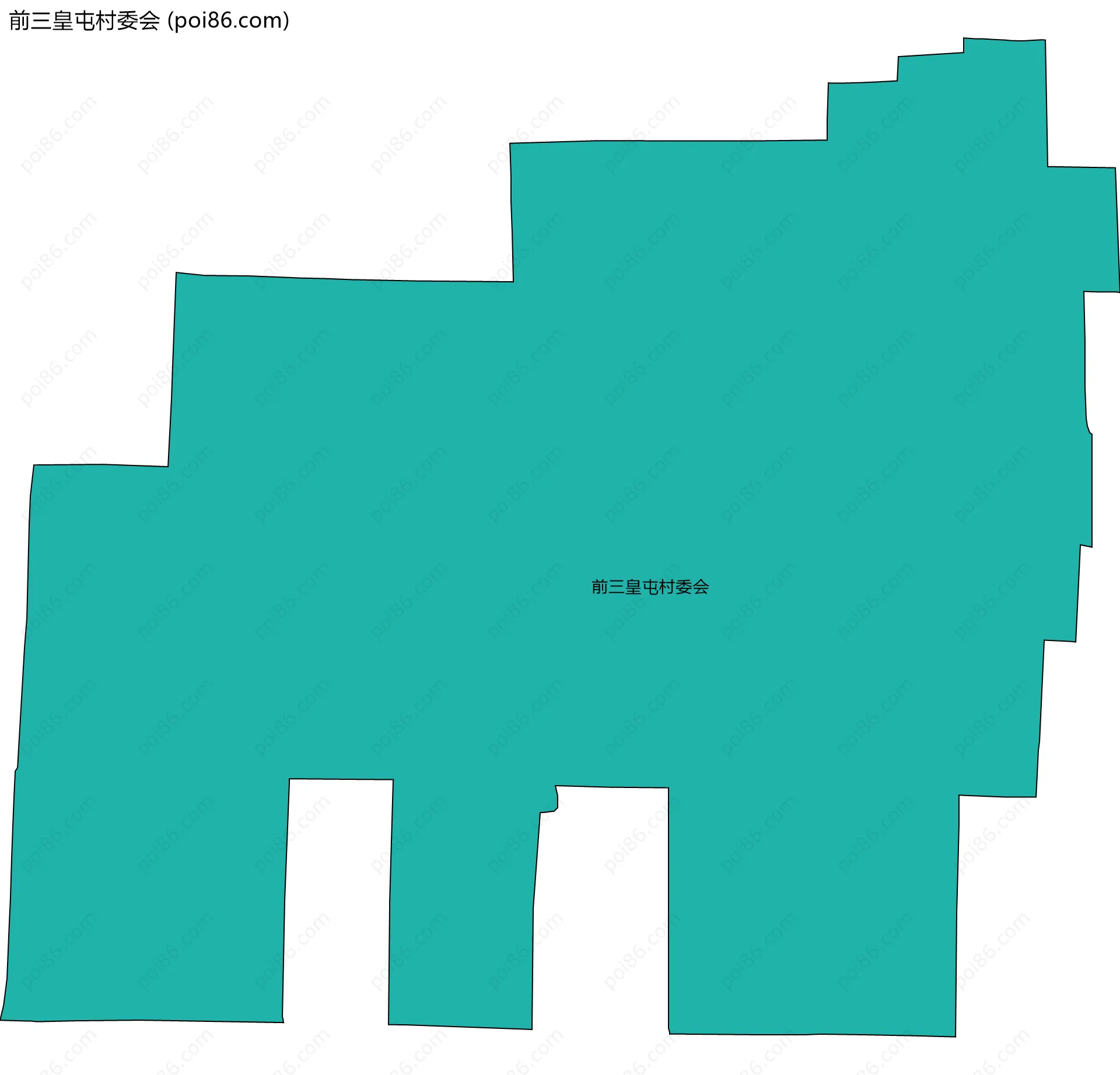 前三皇屯村委会边界地图