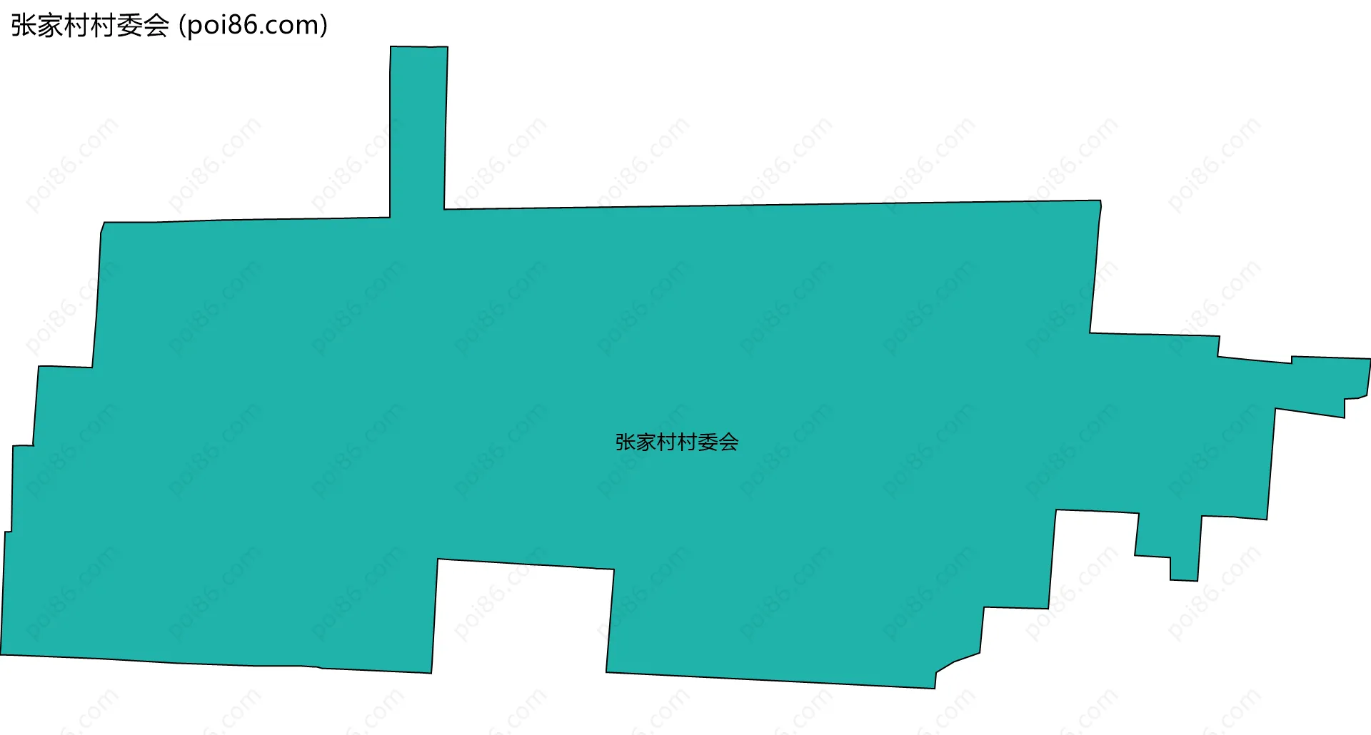 张家村村委会边界地图