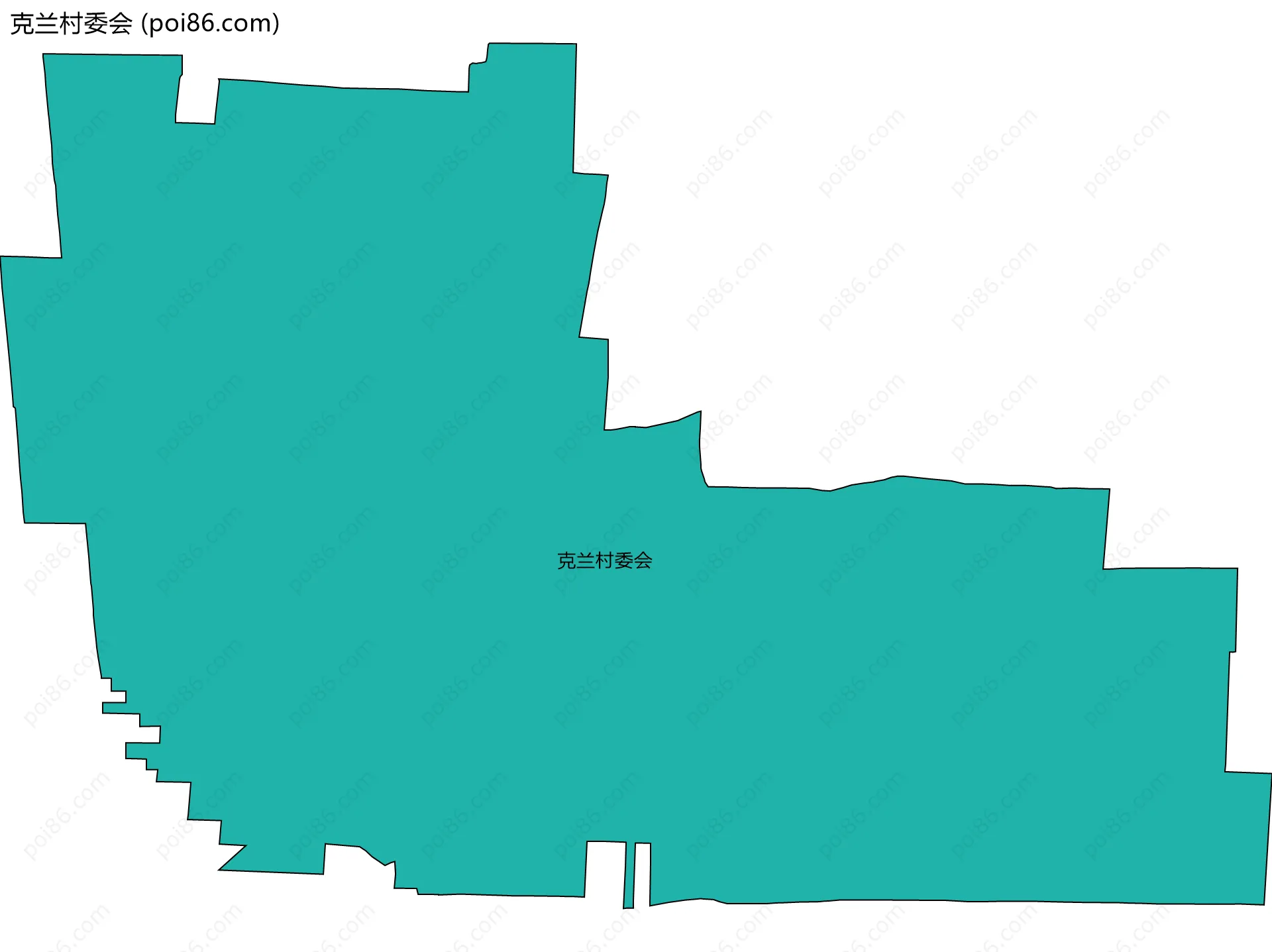 克兰村委会边界地图